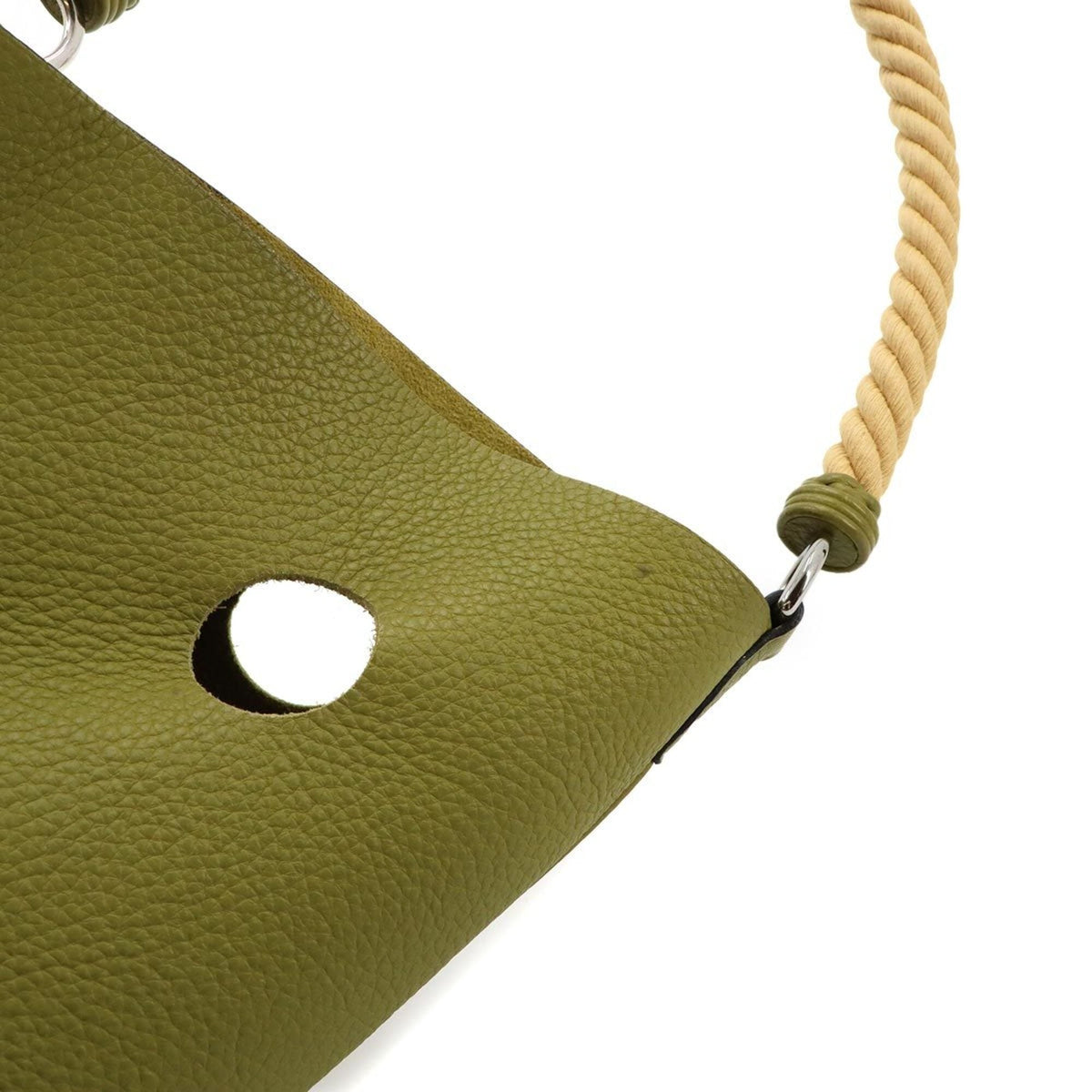 Hermes Green Taurillon Clemence Leather Handbag (Pre-Owned)