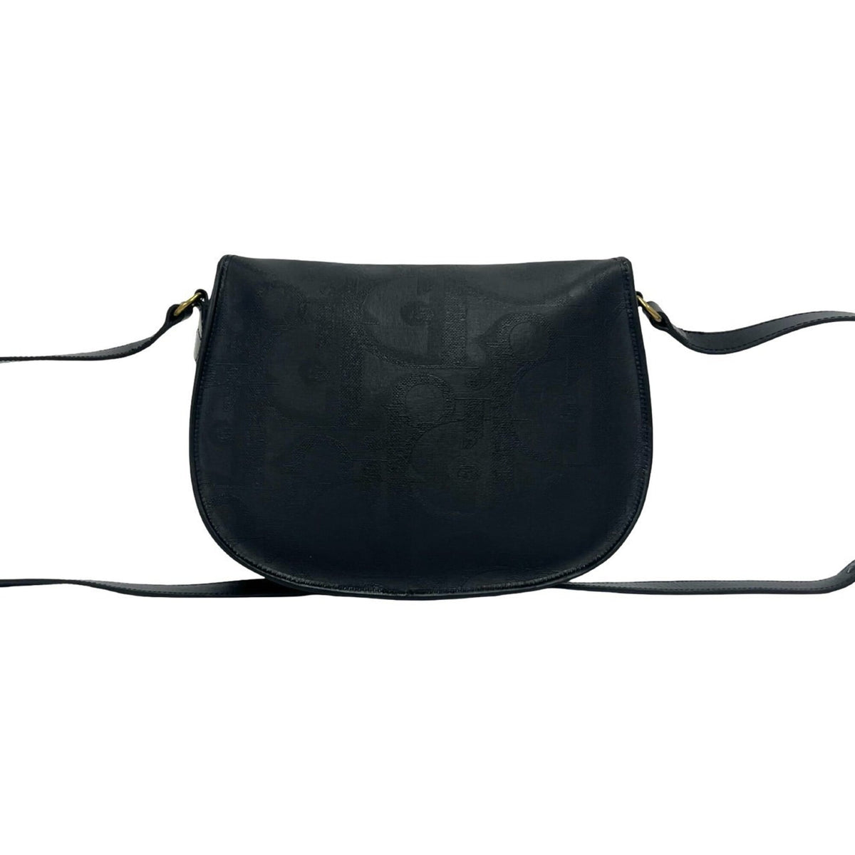 Christian Dior Black Leather Pvc Crossbody Bag Shoulder Bag (Pre-Owned)