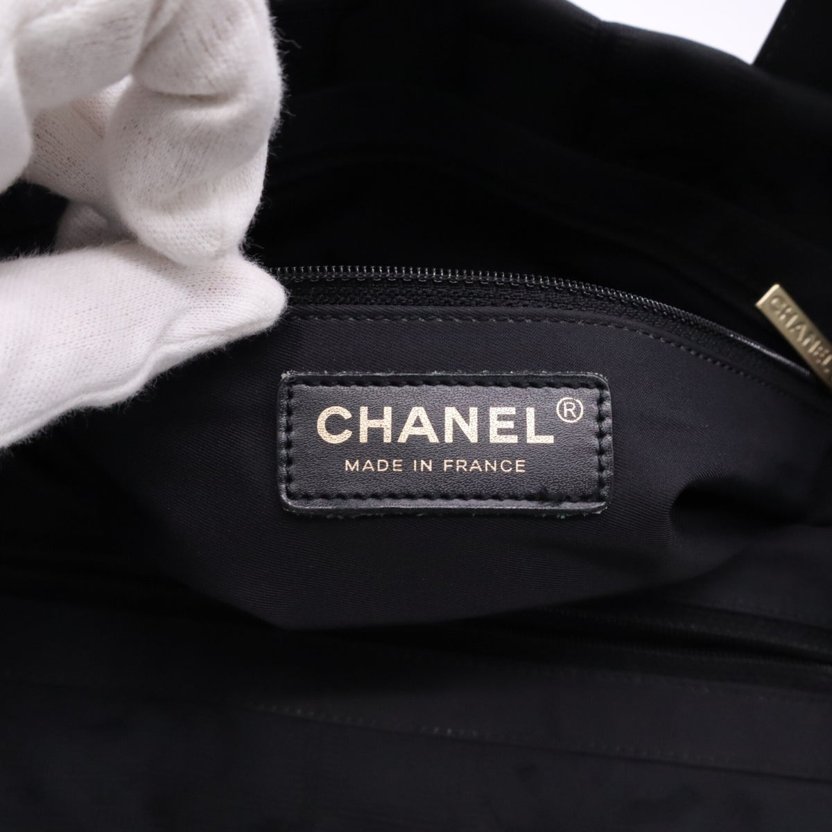 Chanel New Travel Line Black Nylon Leather Tote Bag (Pre-Owned)