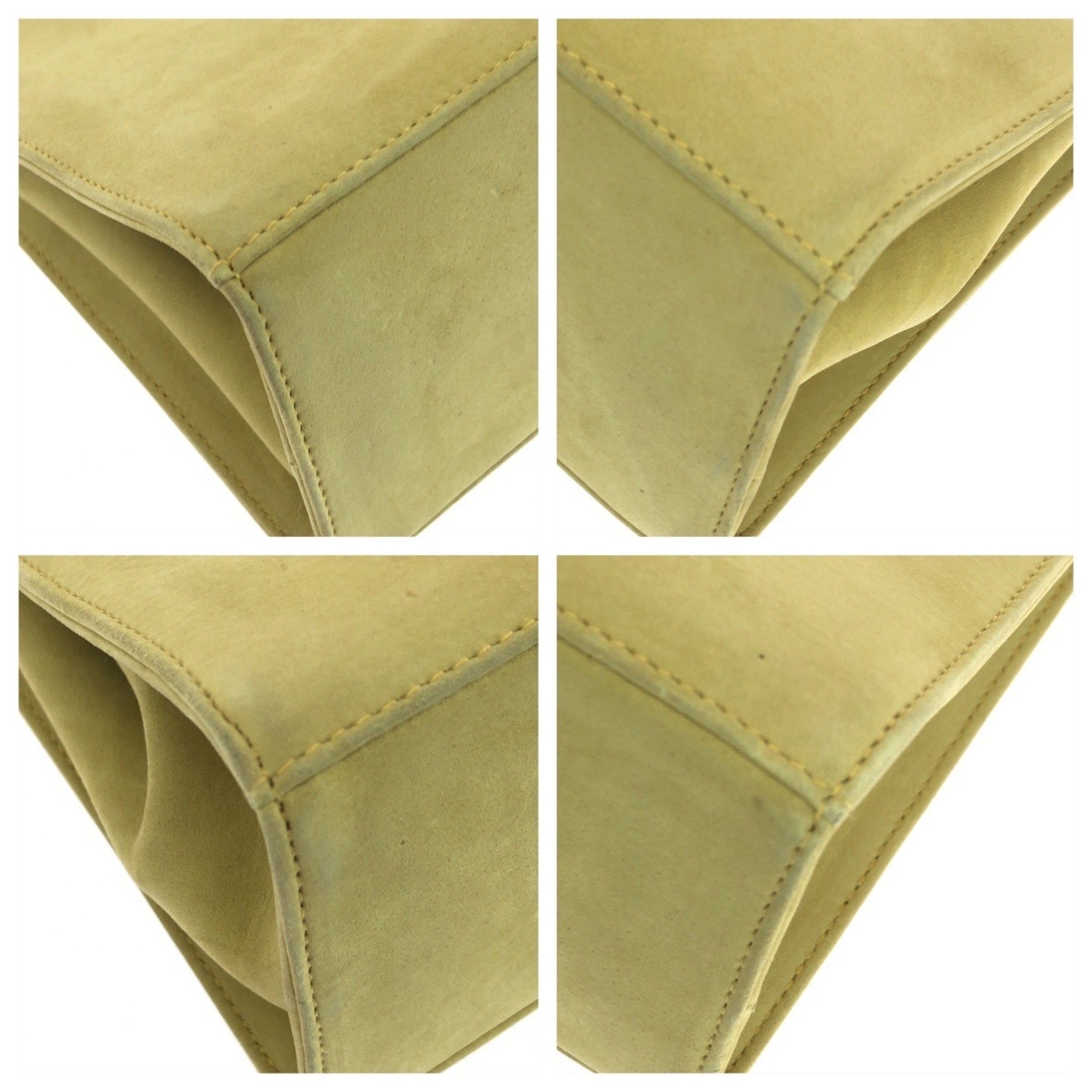 Salvatore Ferragamo Yellow Suede Shoulder Bag (Pre-Owned)