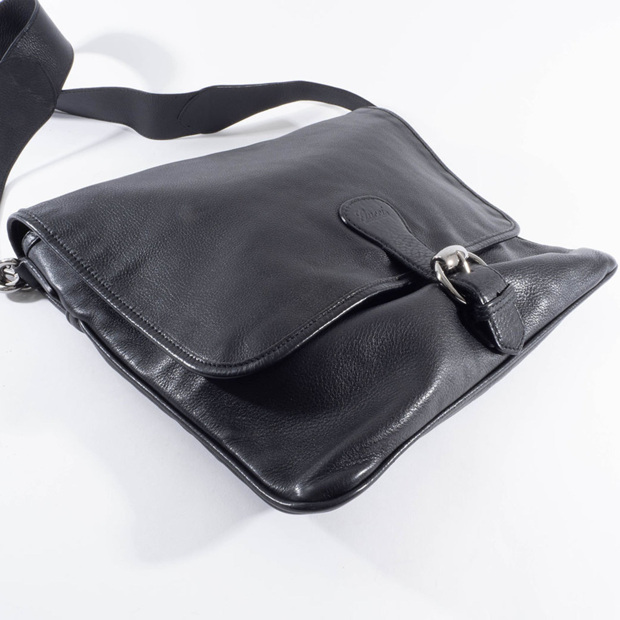 Gucci Black Leather Shoulder Bag (Pre-Owned)