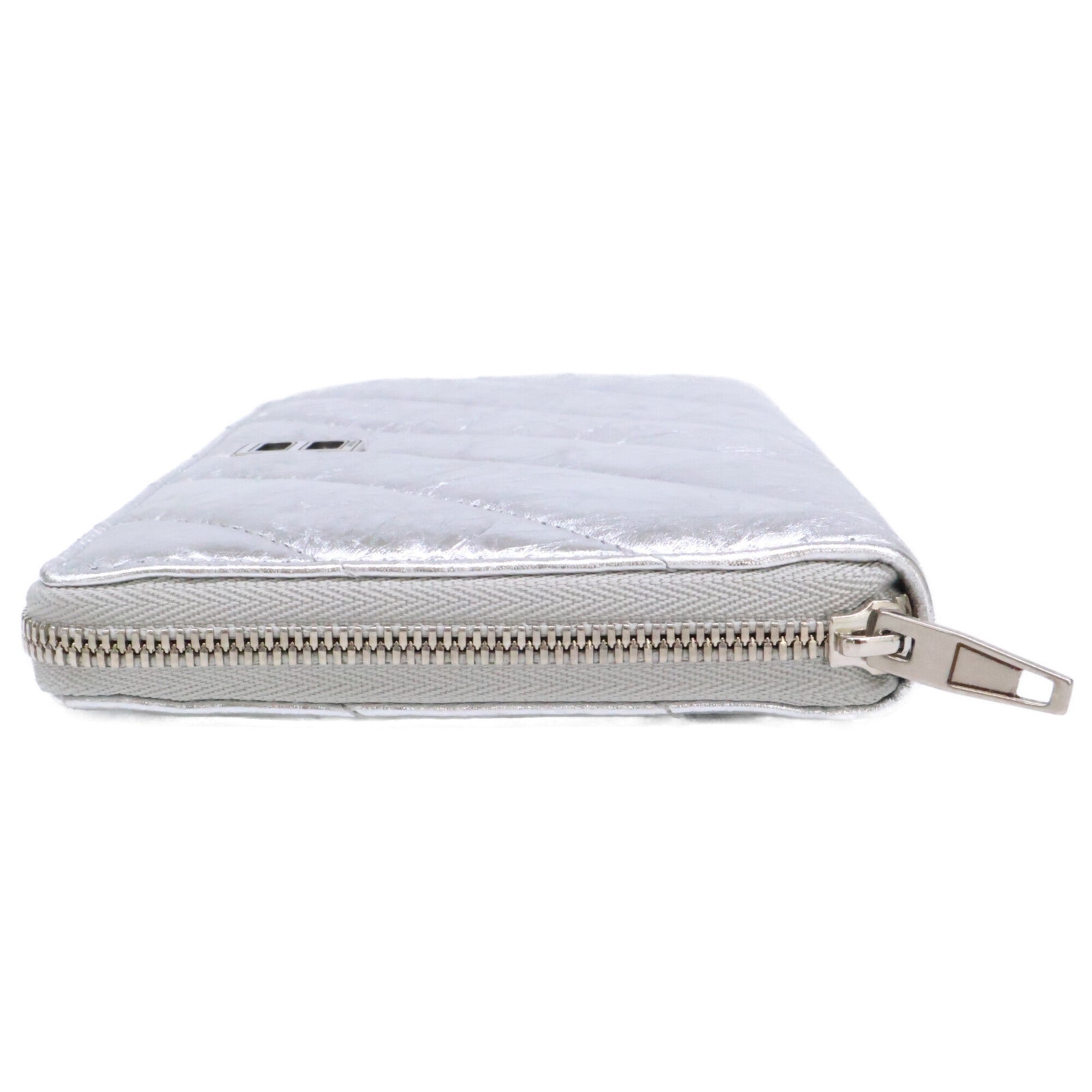 Balenciaga Silver Leather Long Wallet (Bi-Fold) (Pre-Owned)