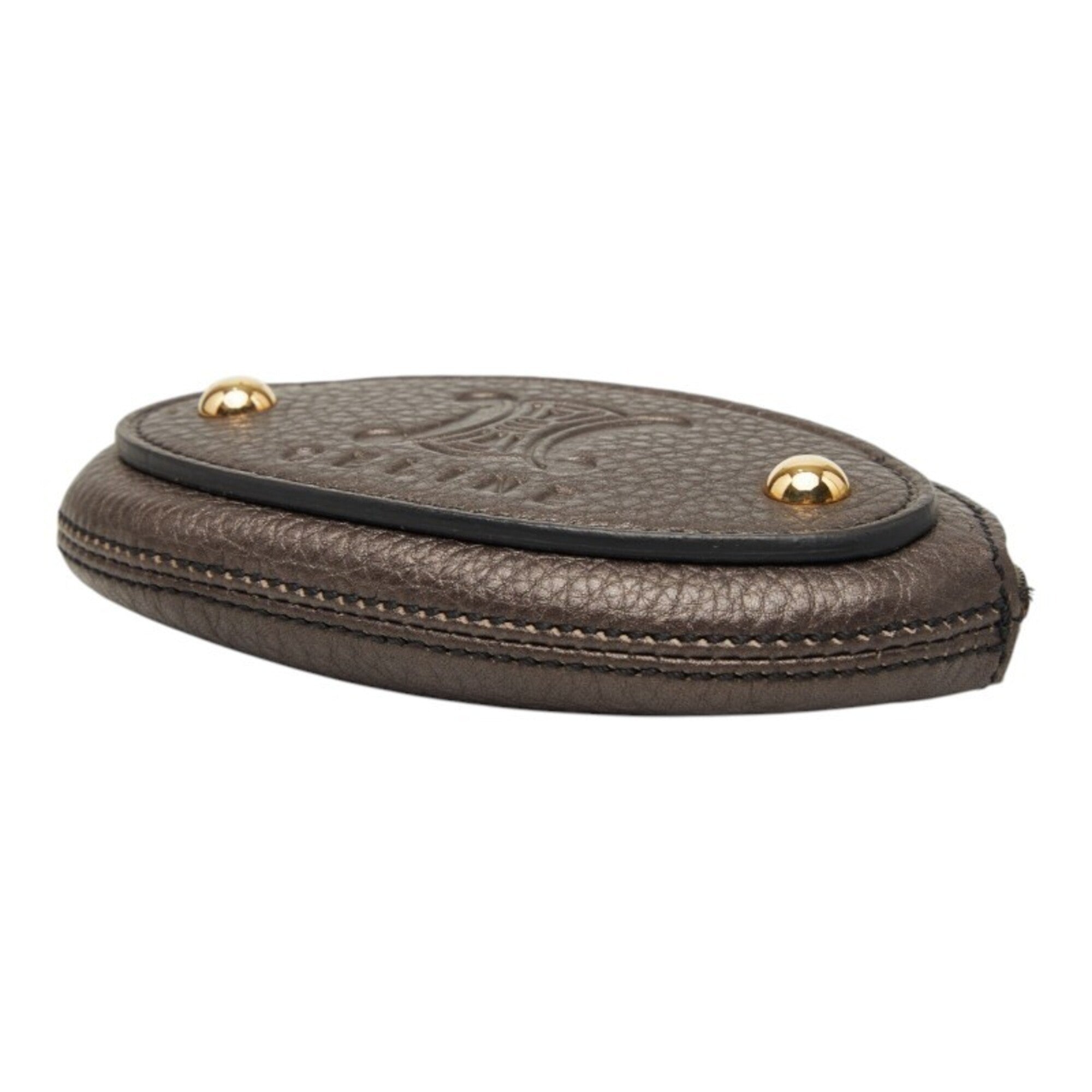 Celine Brown Leather Coin Purse/Coin Case (Pre-Owned)