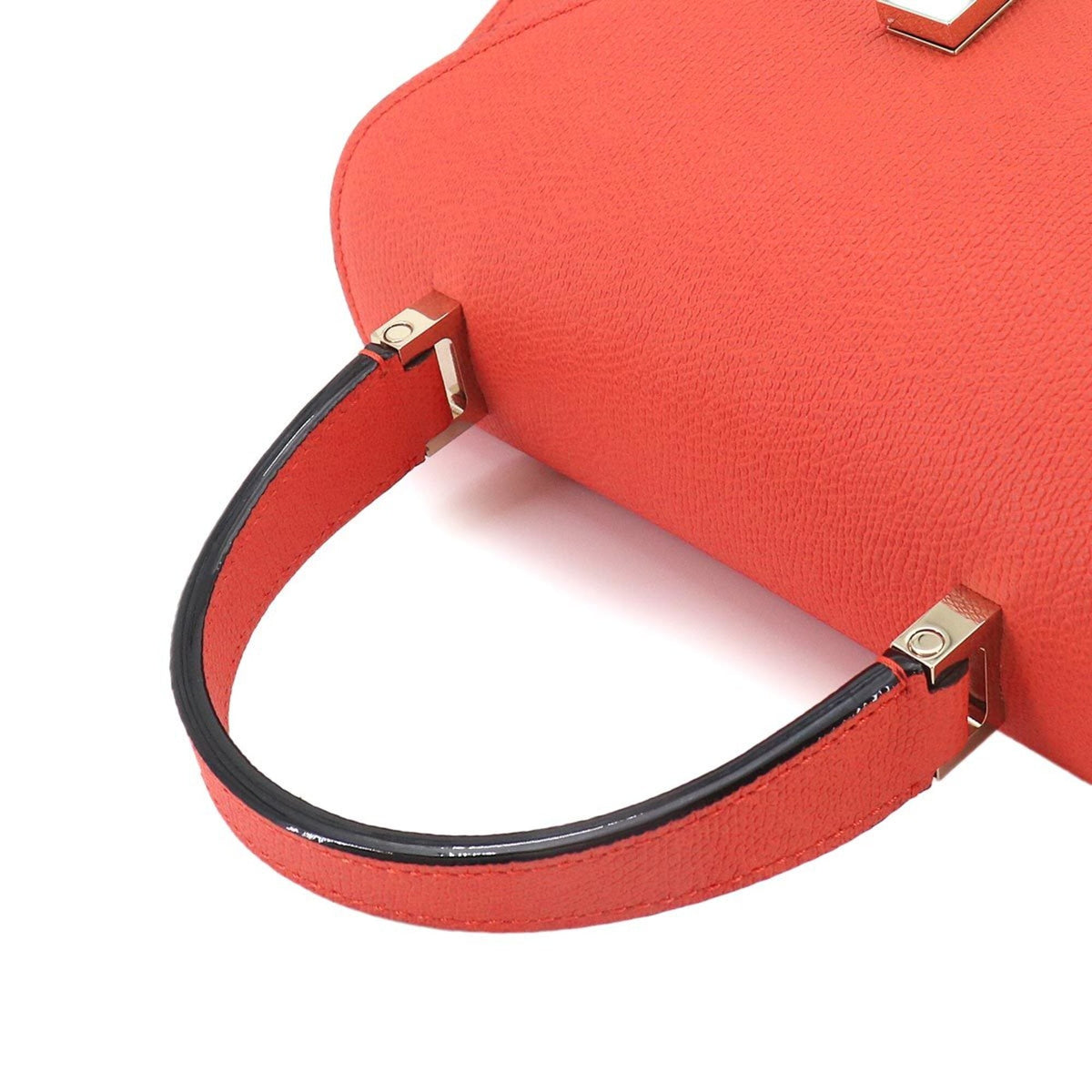 Valextra Red Color Leather Handbag (Pre-Owned)