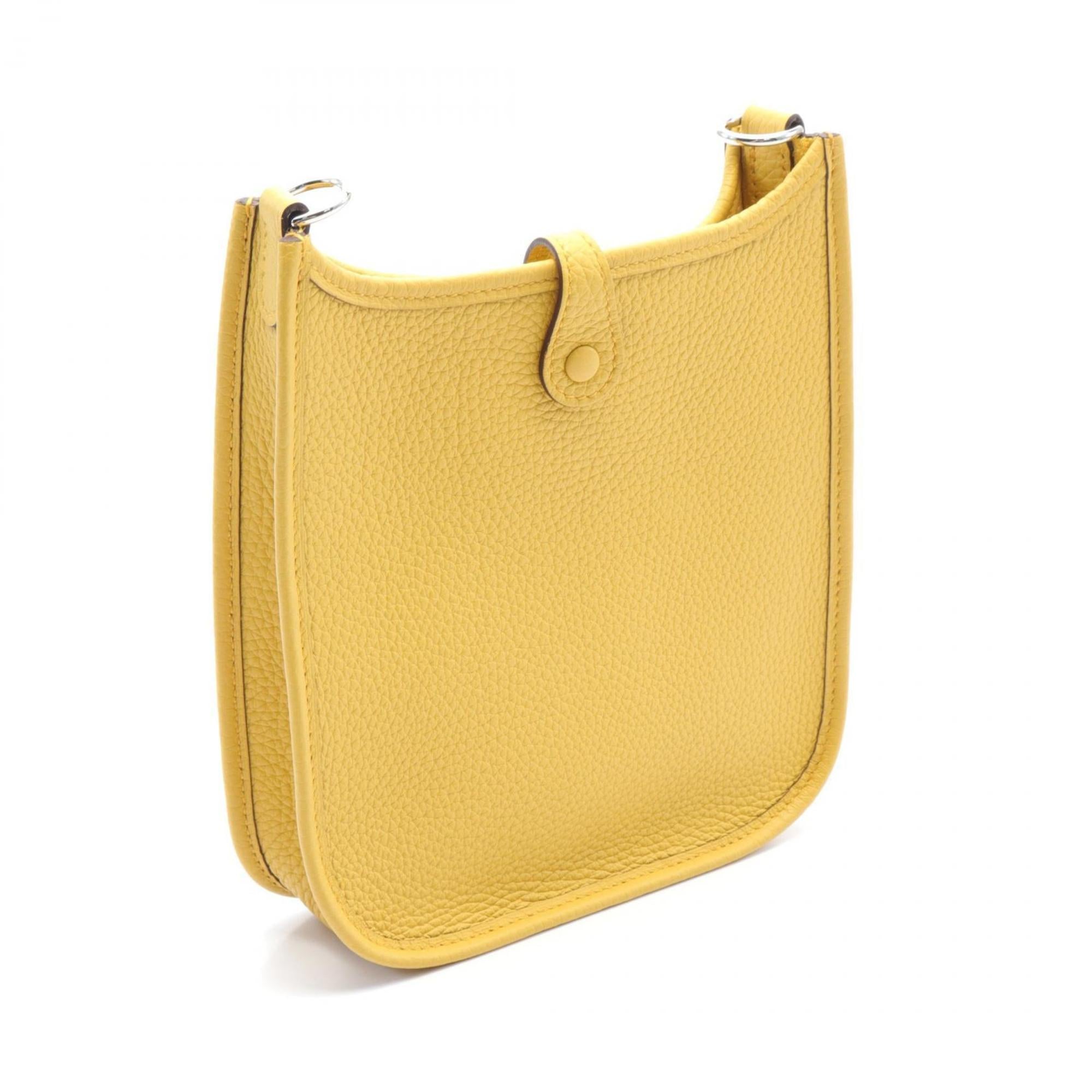 Hermes Evelyne Yellow Taurillon Clemence Leather Shoulder Bag (Pre-Owned)
