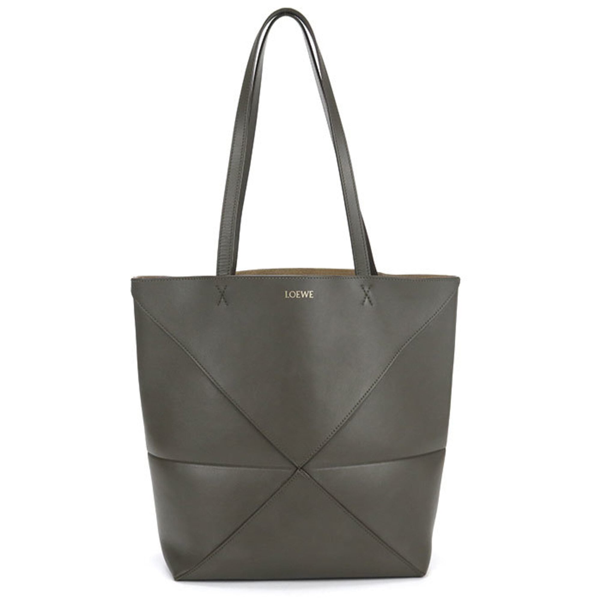 Loewe Gray Leather Tote Bag (Pre-Owned)