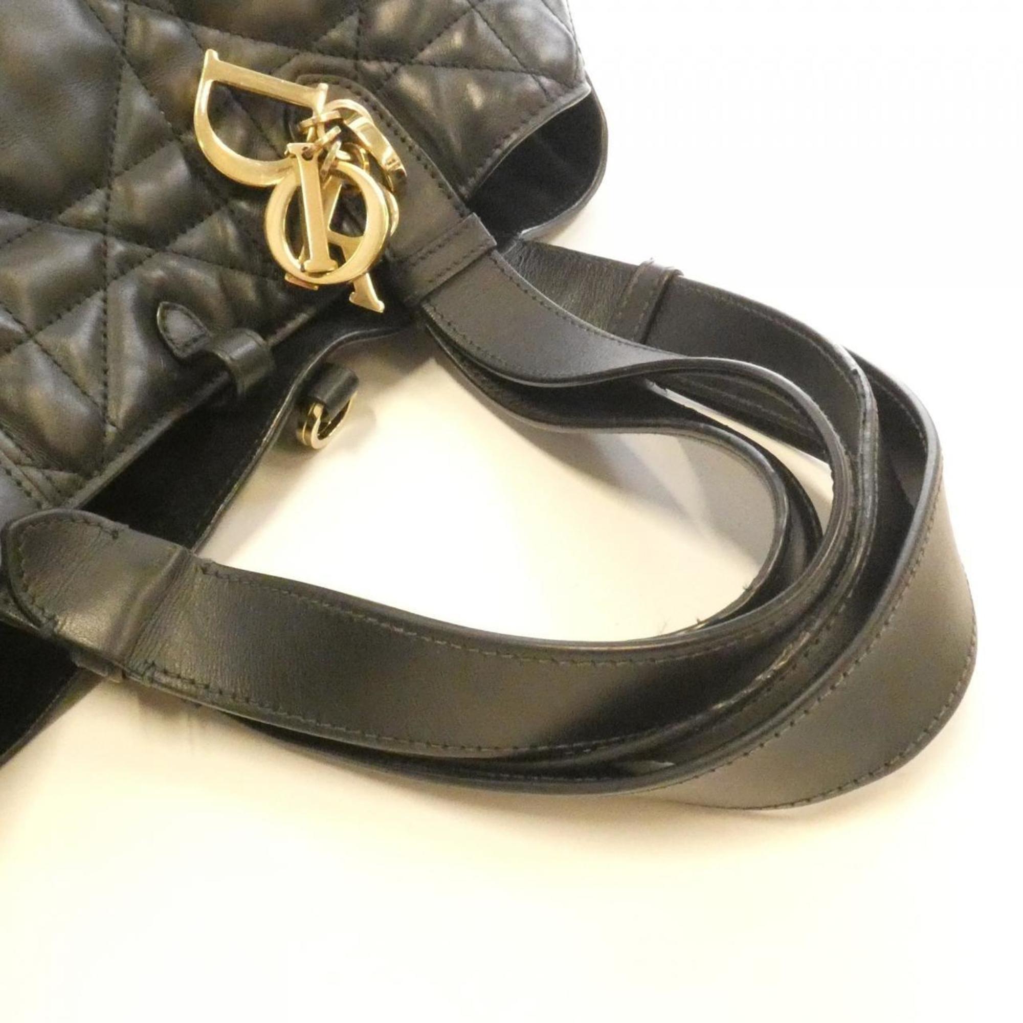 Christian Dior Black Leather Handbag (Pre-Owned)