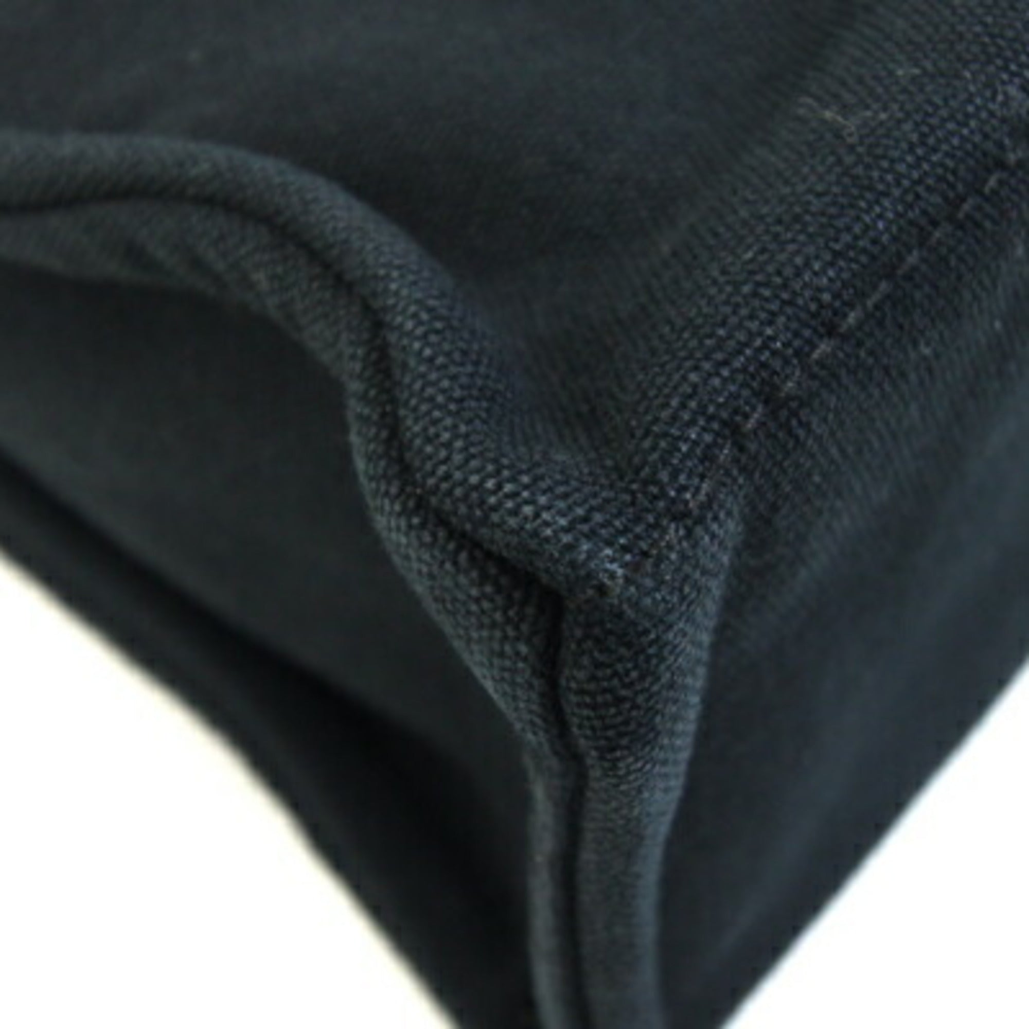 Hermes Black Canvas Handbag Tote Bag (Pre-Owned)