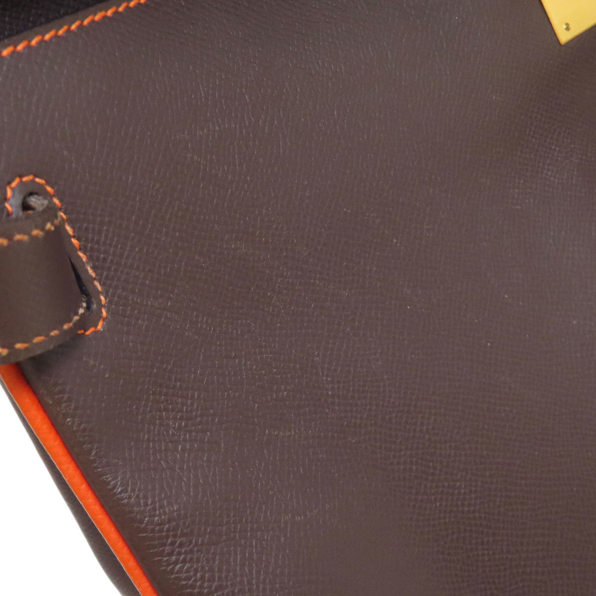 Hermes Brown Orange Epsom Leather Handbag (Pre-Owned)