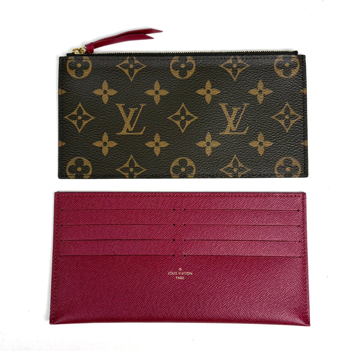 Louis Vuitton Monogram Brown Fuchsia Monogram Clutch Bag Pochette Shoulder Bag (Pre-Owned)