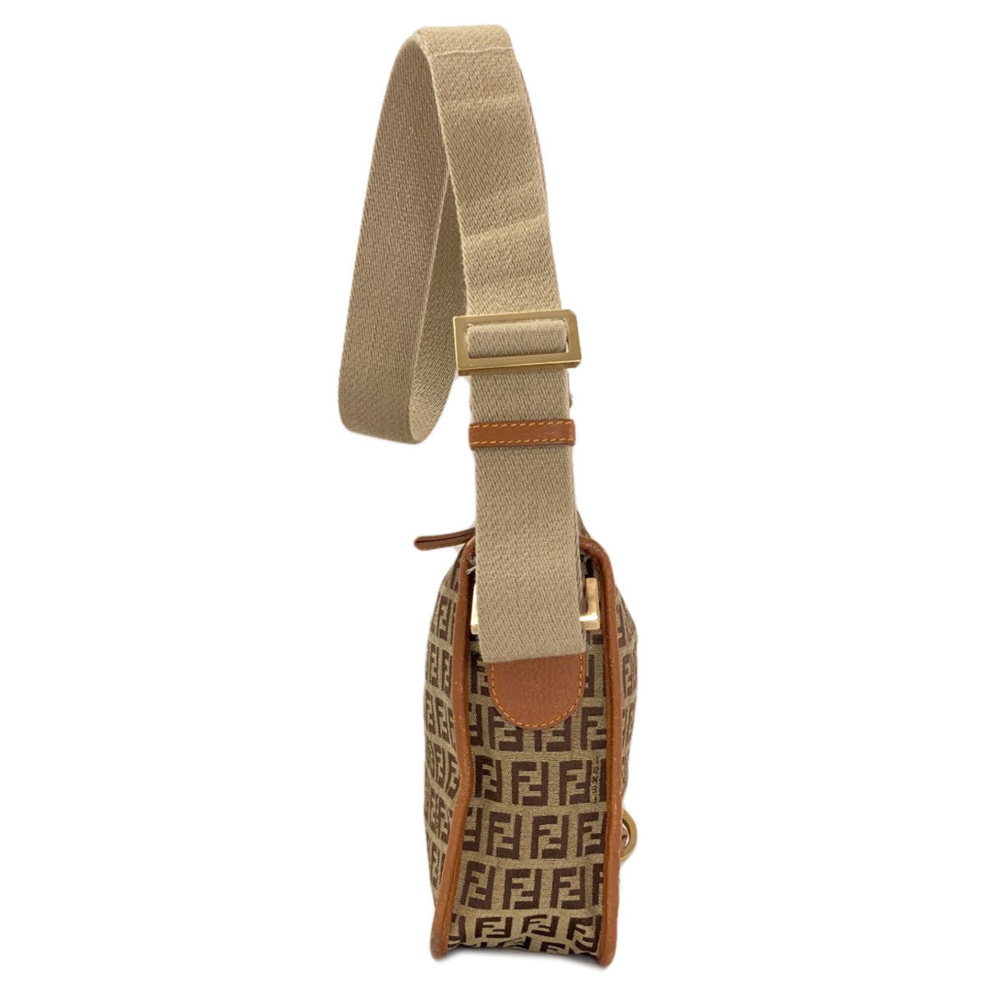 Fendi Brown Canvas Shoulder Bag (Pre-Owned)