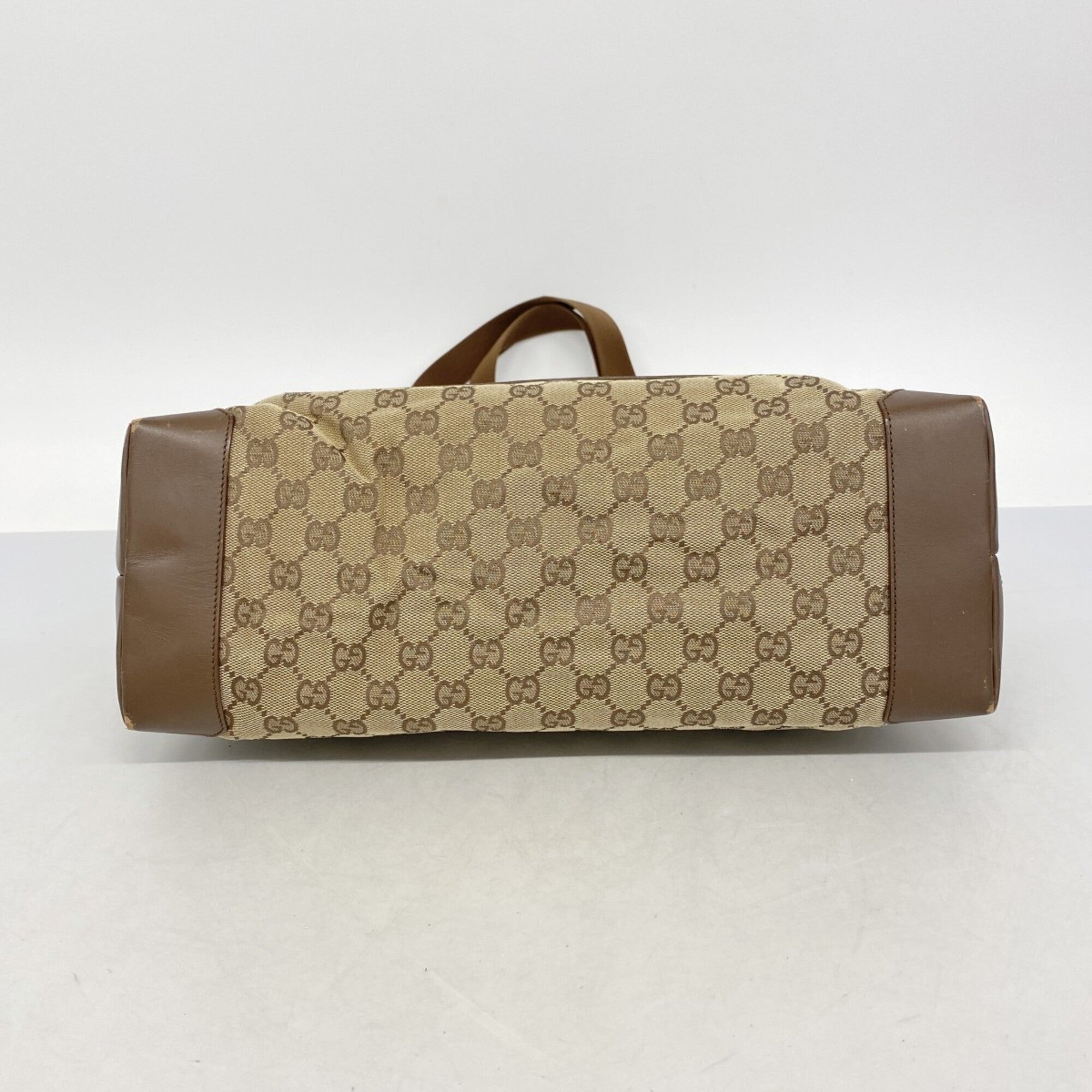 Gucci Brown Canvas Tote Bag (Pre-Owned)