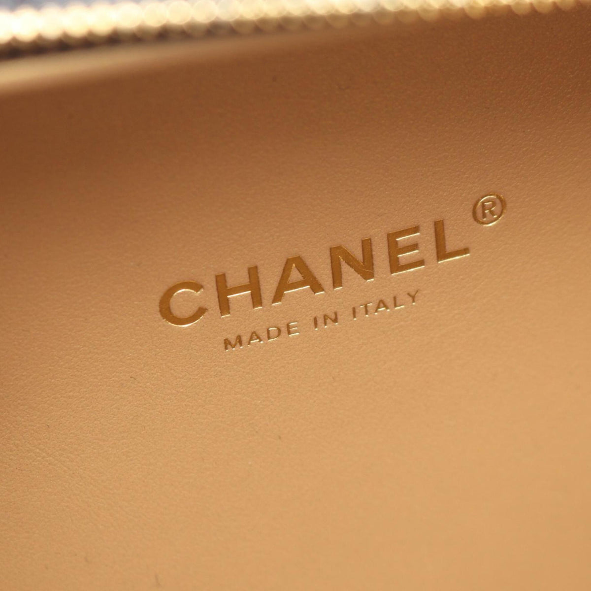 Chanel Black Gold Leather Handbag Shoulder Bag Vanity Bag (Pre-Owned)