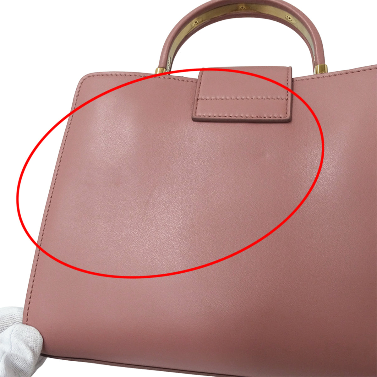 Salvatore Ferragamo Pink Leather Handbag Shoulder Bag (Pre-Owned)