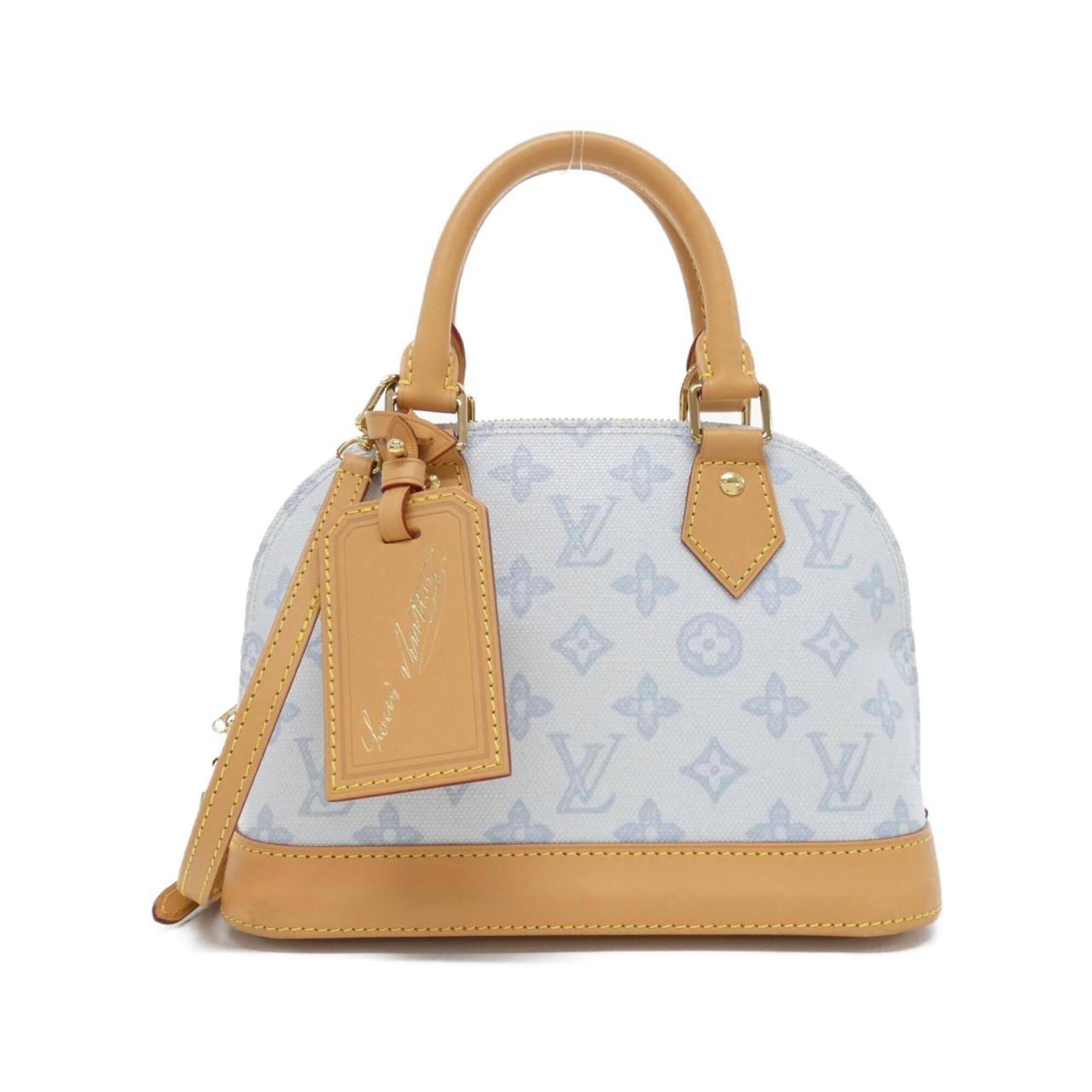 Louis Vuitton Monogram Blue Coated Canvas Handbag (Pre-Owned)