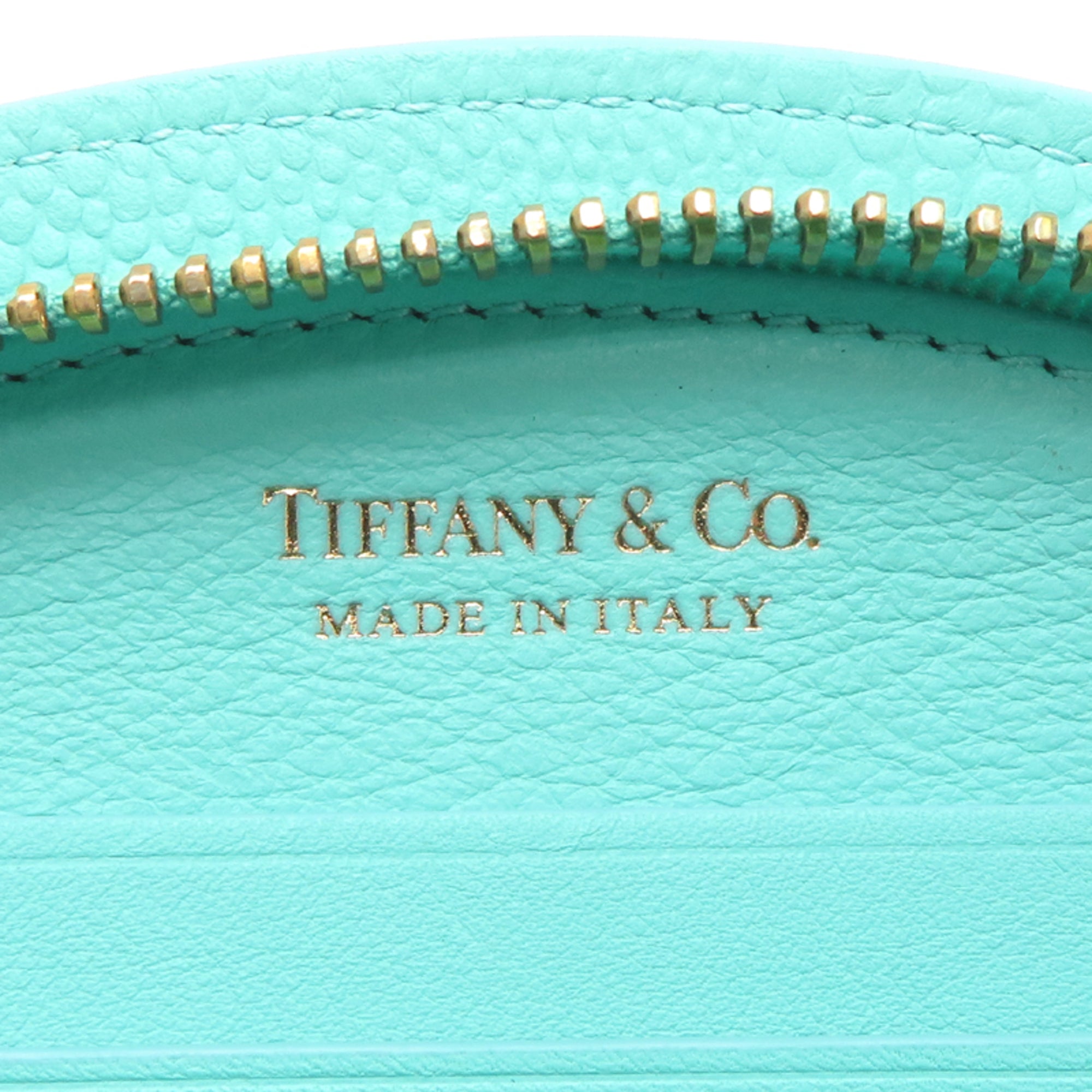 Tiffany Blue Leather Long Wallet (Bi-Fold) (Pre-Owned)