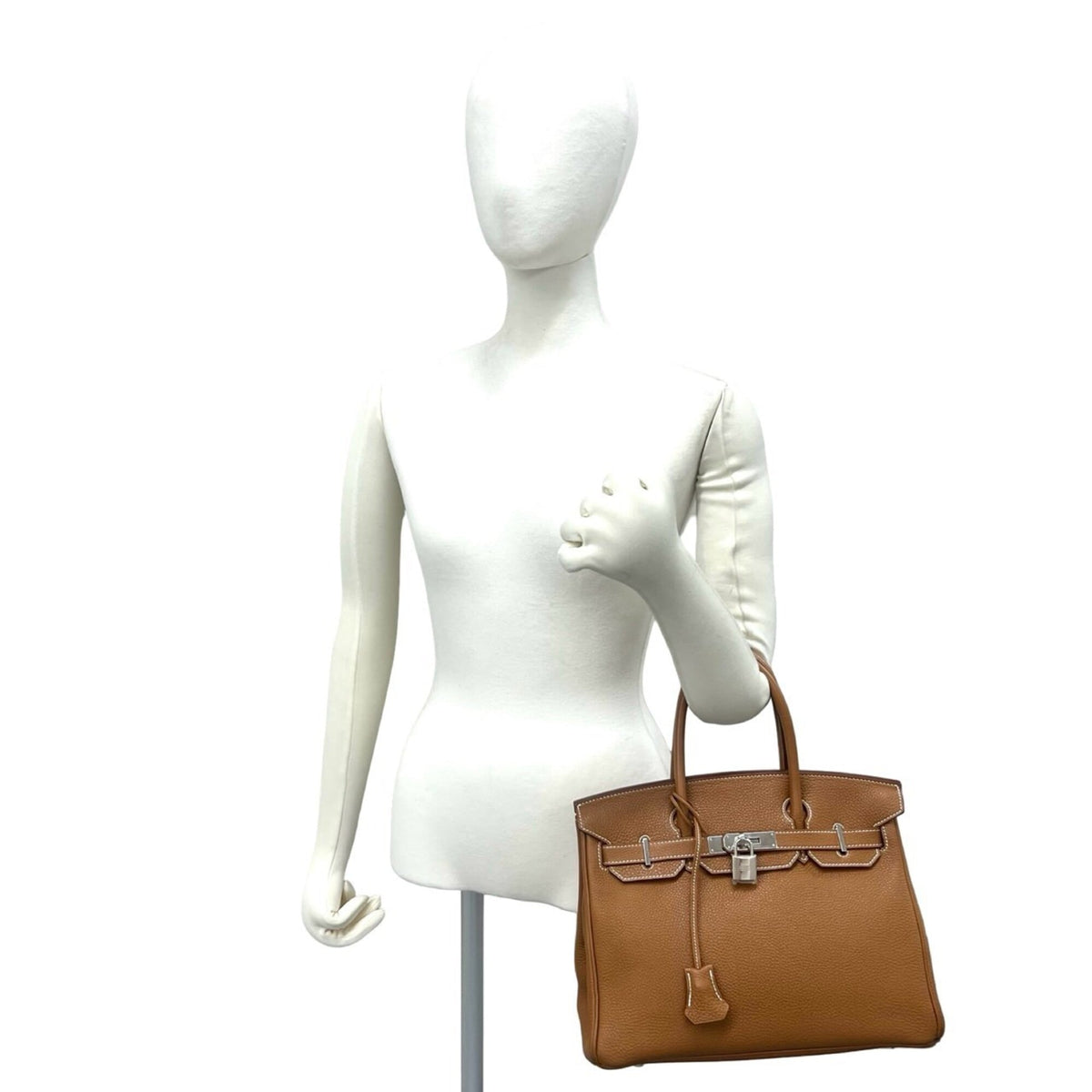 Hermes Brown Togo Leather Handbag (Pre-Owned)