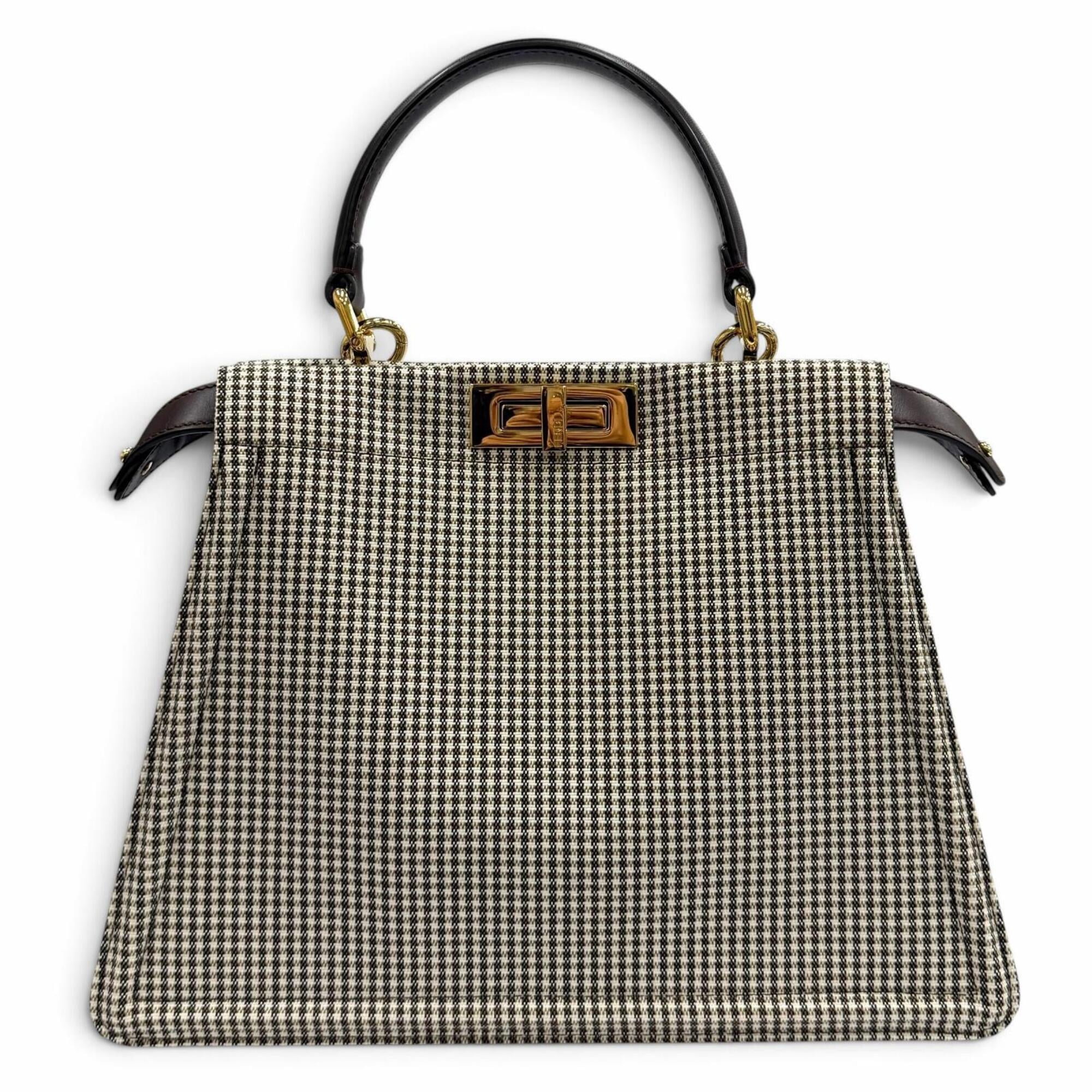 Fendi Brown Canvas Leather Handbag (Pre-Owned)