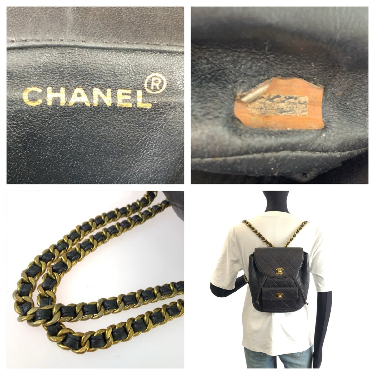 Chanel Black Leather Backpack (Pre-Owned)