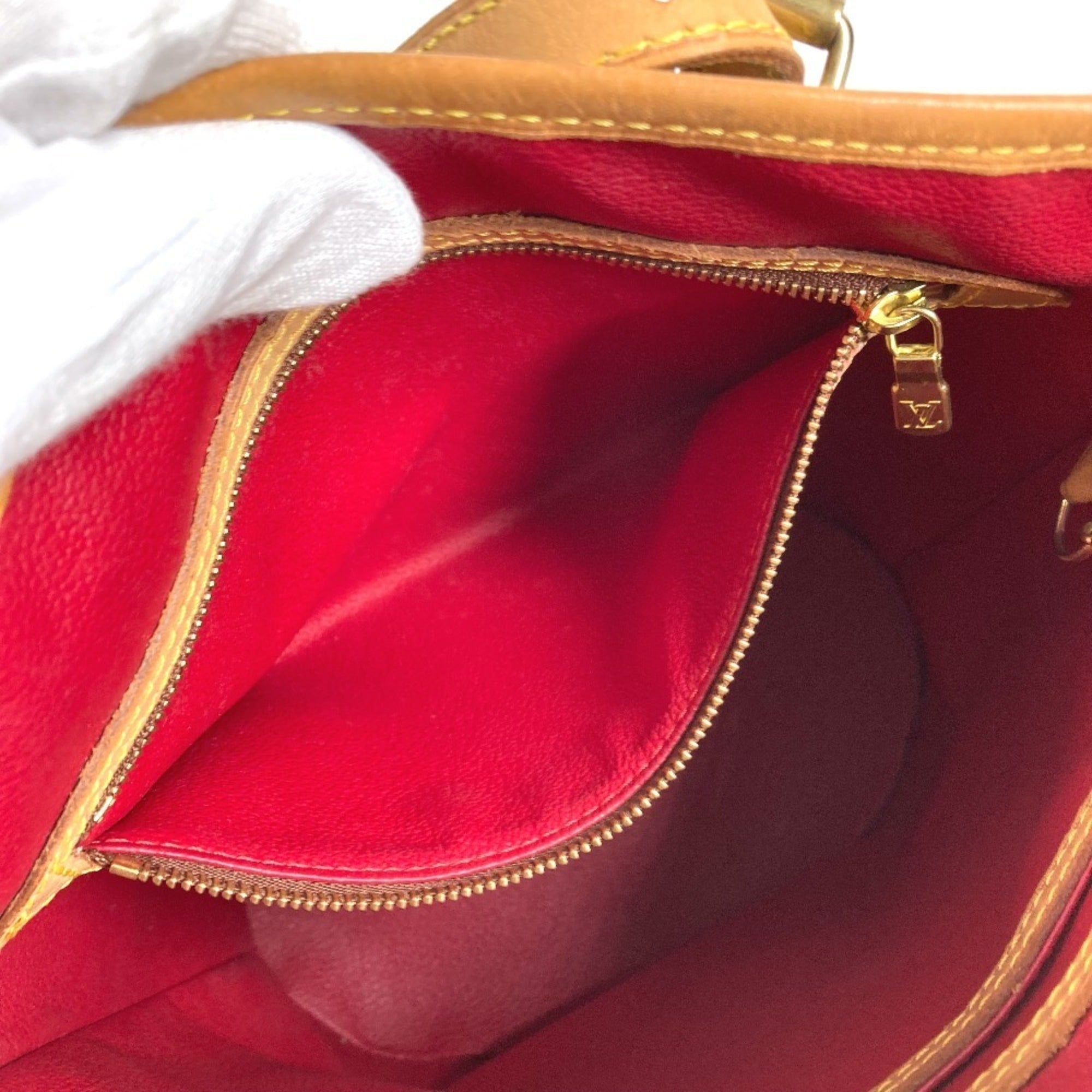Louis Vuitton Brown Monogram Monogram Cherry Red Color Monogram Shoulder Bag Tote Bag (Pre-Owned)