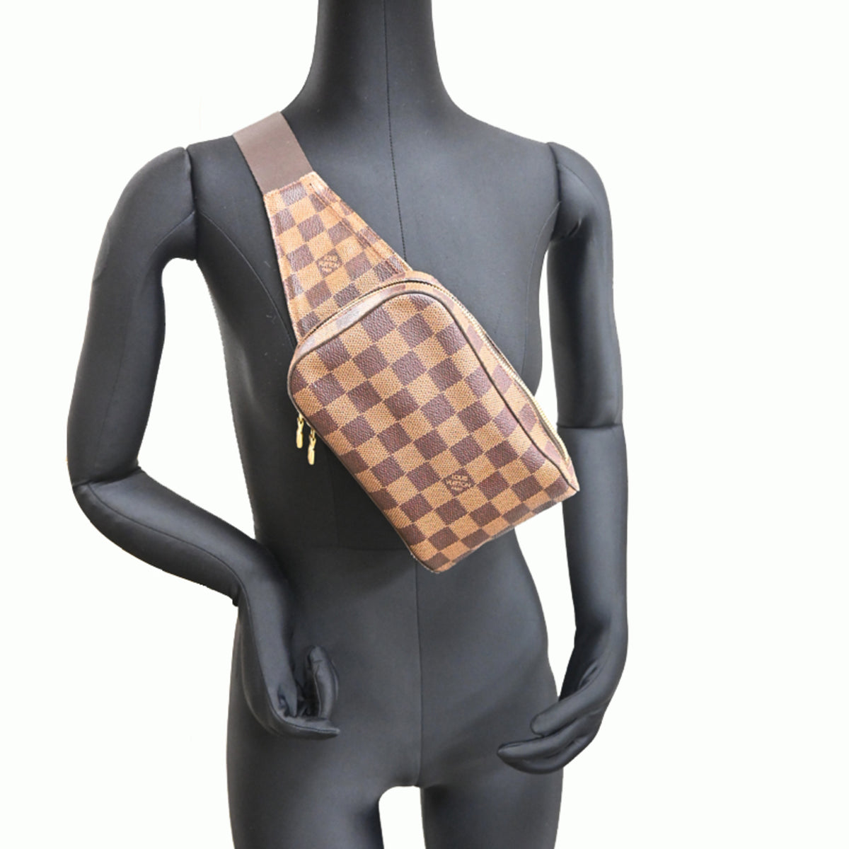 Louis Vuitton Brown Damier Canvas Sling Bag (Pre-Owned)