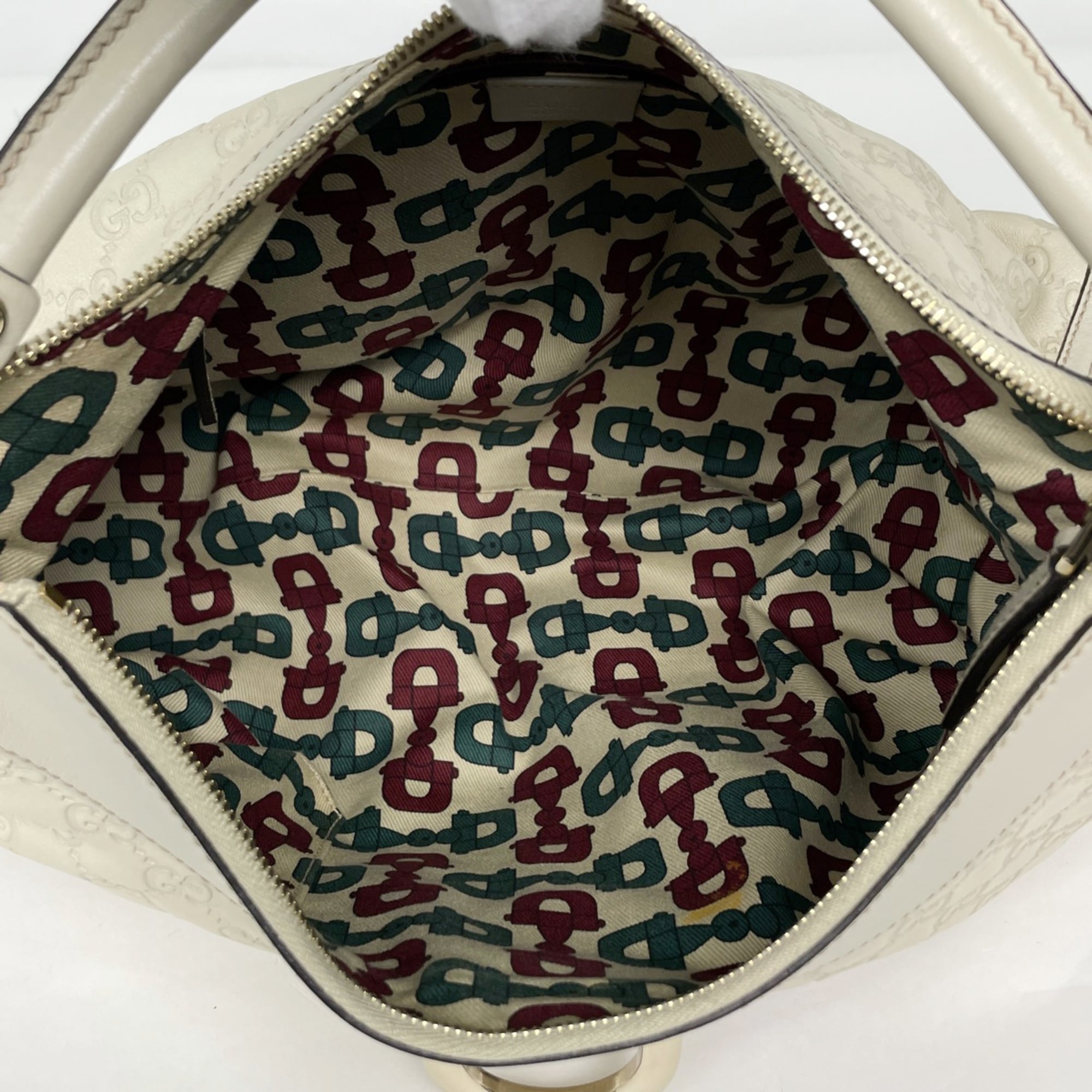 Gucci White Leather Shoulder Bag (Pre-Owned)