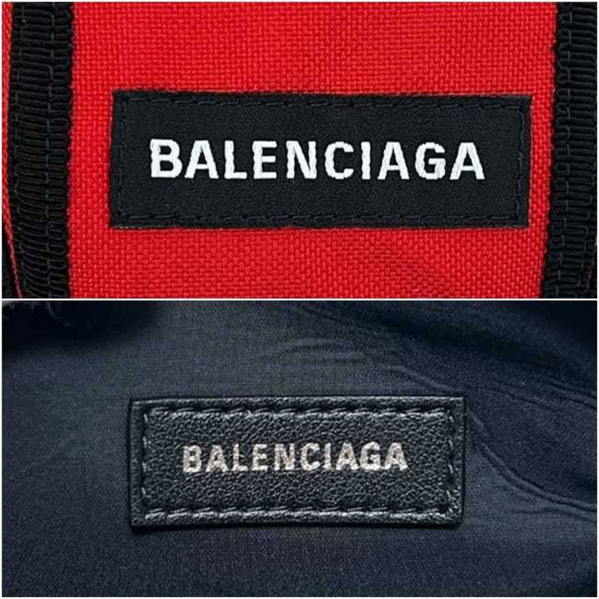 Balenciaga Red Color Canvas Pouch (Pre-Owned)