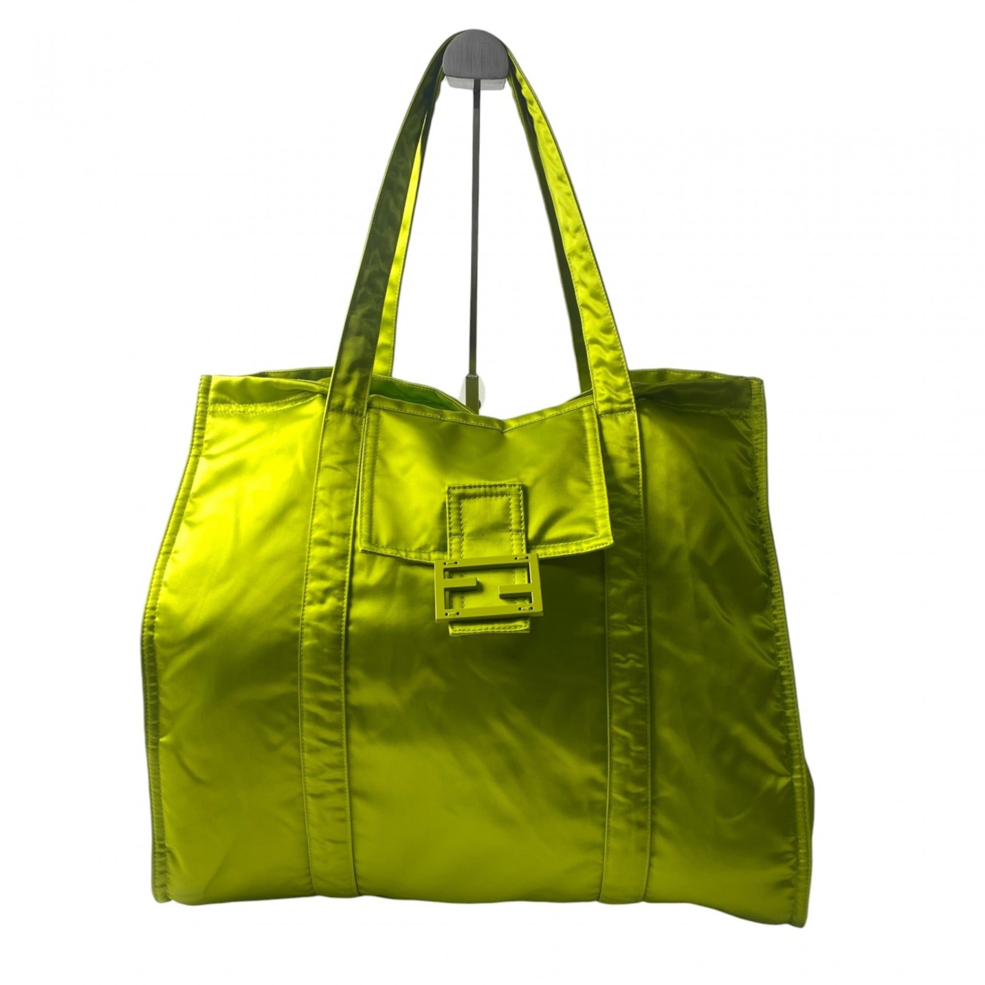 Fendi Green Yellow Nylon Eco-Bag Tote Bag (Pre-Owned)