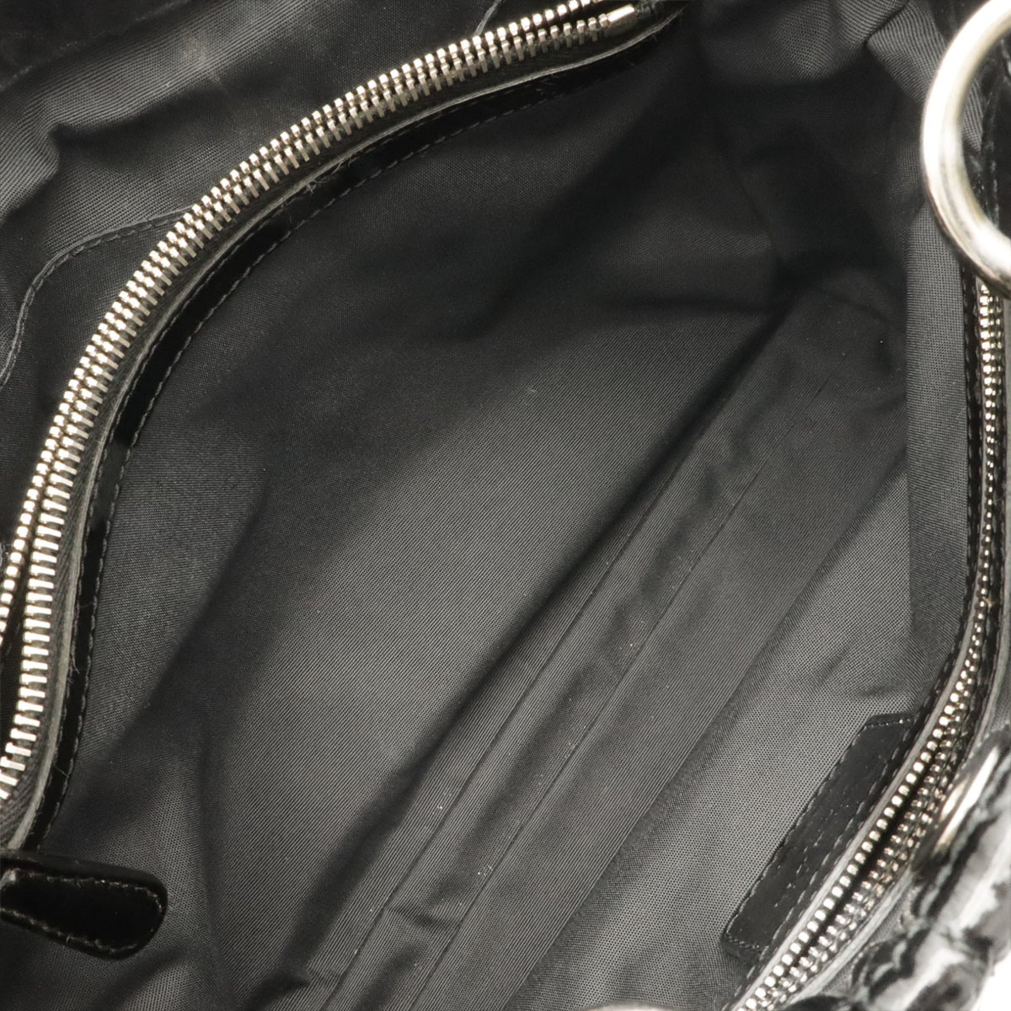 Christian Dior Black Leather Handbag Tote Bag (Pre-Owned)