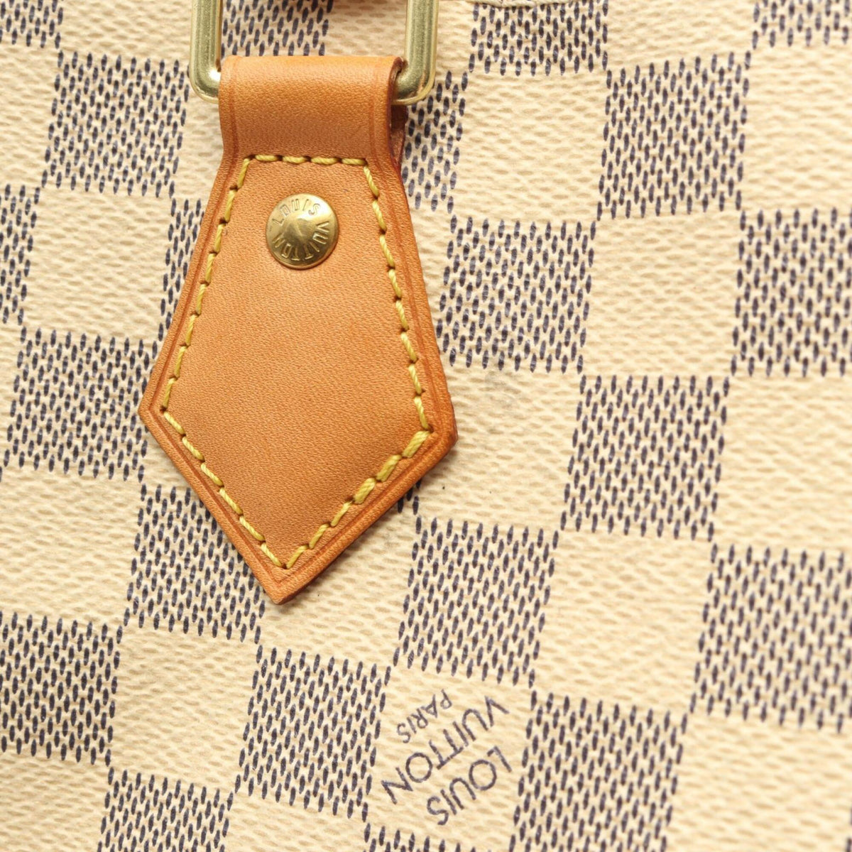 Louis Vuitton White Damier Azur Coated Canvas Leather Handbag (Pre-Owned)