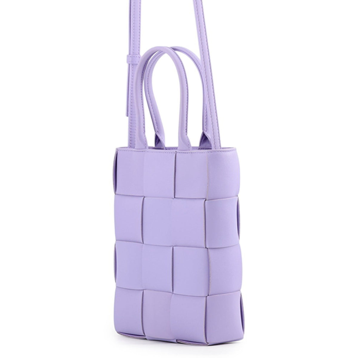 Bottega Veneta Purple Leather Handbag (Pre-Owned)