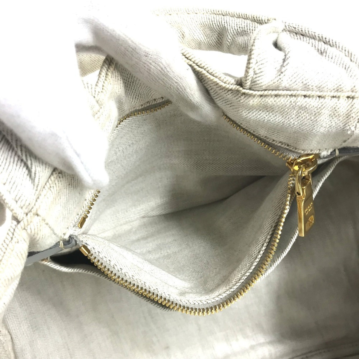 Prada White Cotton Handbag Tote Bag (Pre-Owned)