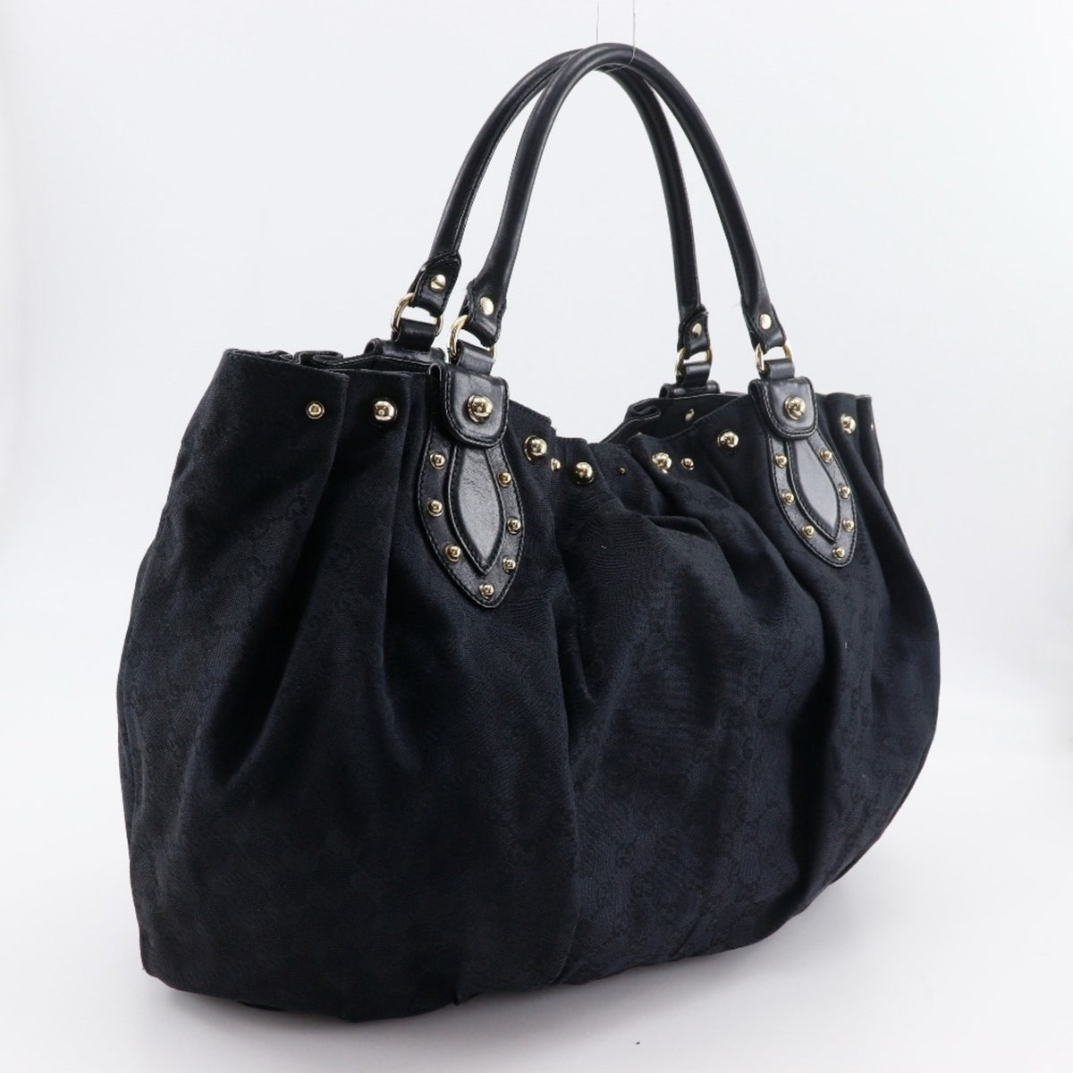 Gucci Gg Canvas Black Gg Canvas Tote Bag (Pre-Owned)