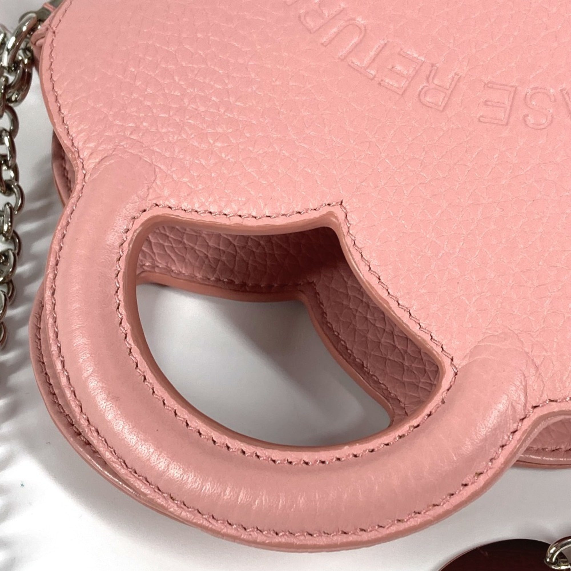 Tiffany Pink Leather Handbag Pochette Shoulder Bag Sling Bag (Pre-Owned)