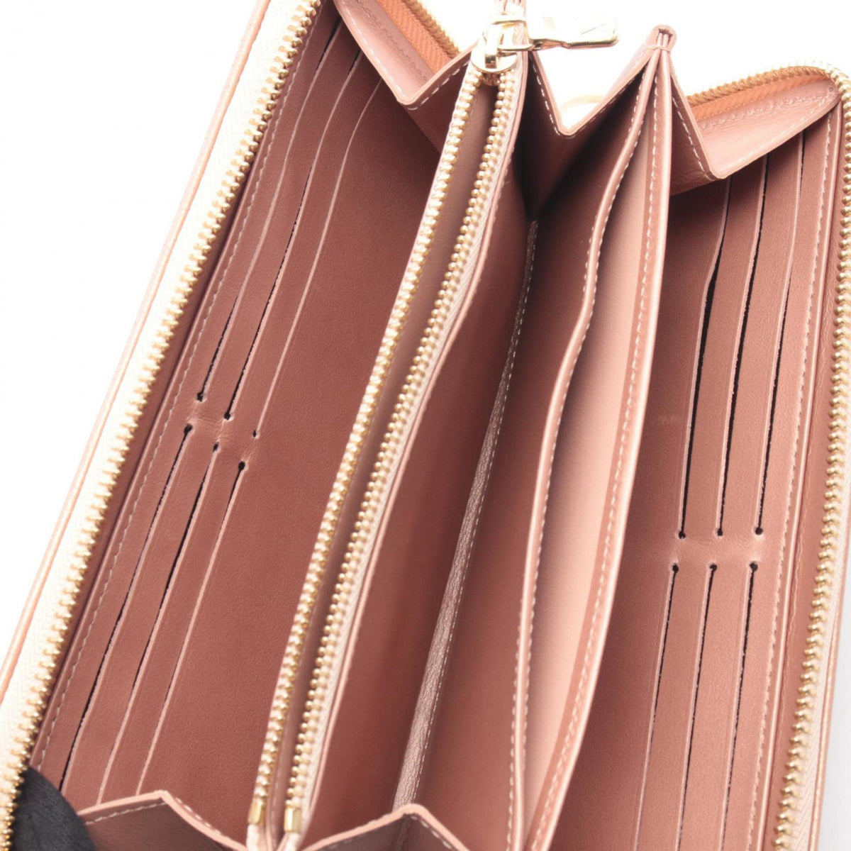 Louis Vuitton Pink Rose Gold Monogram Leather Long Wallet (Bi-Fold) (Pre-Owned)