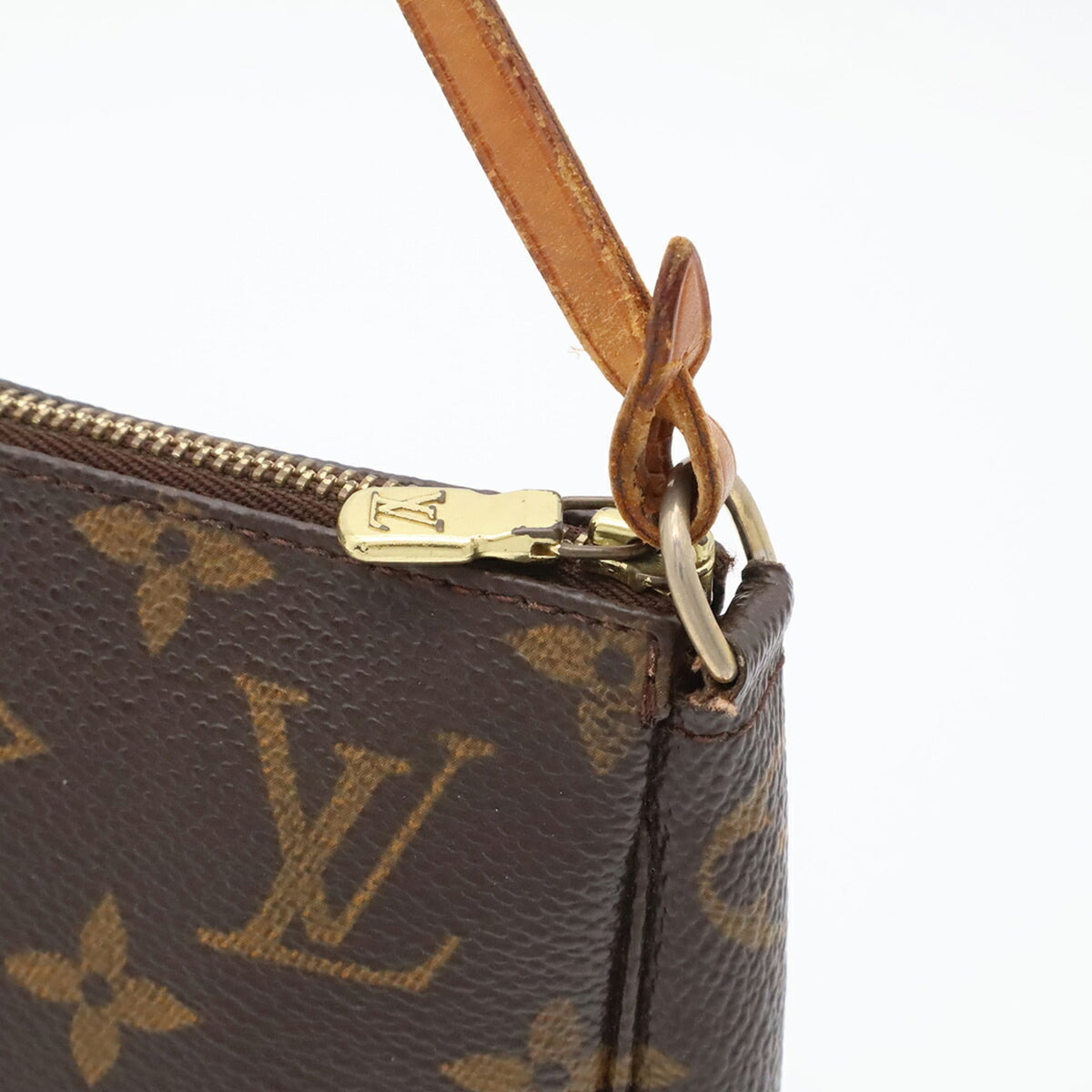 Louis Vuitton Brown Monogram Canvas Handbag Pochette Pouch (Pre-Owned)
