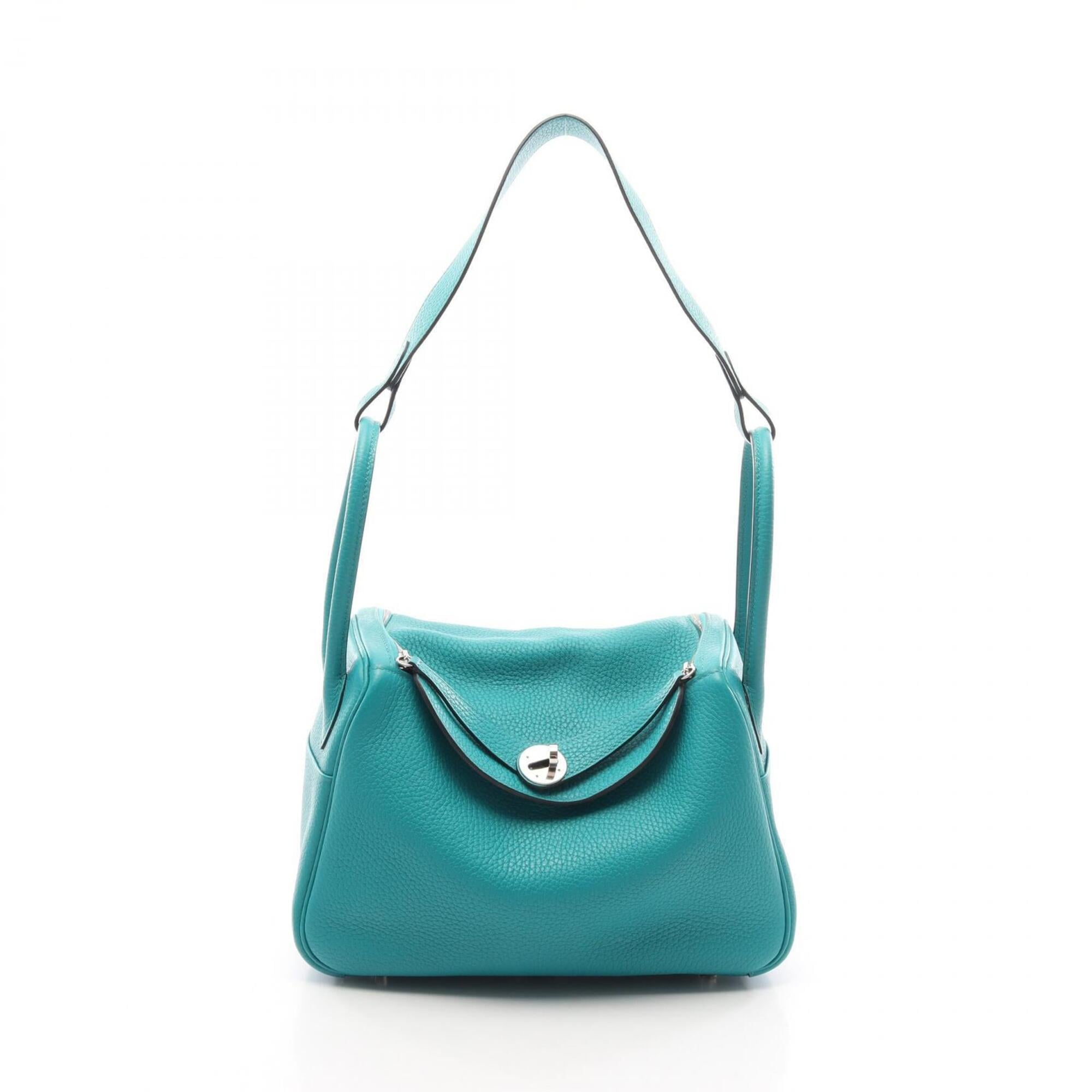 Hermes Green Taurillon Clemence Leather Leather Handbag Shoulder Bag (Pre-Owned)