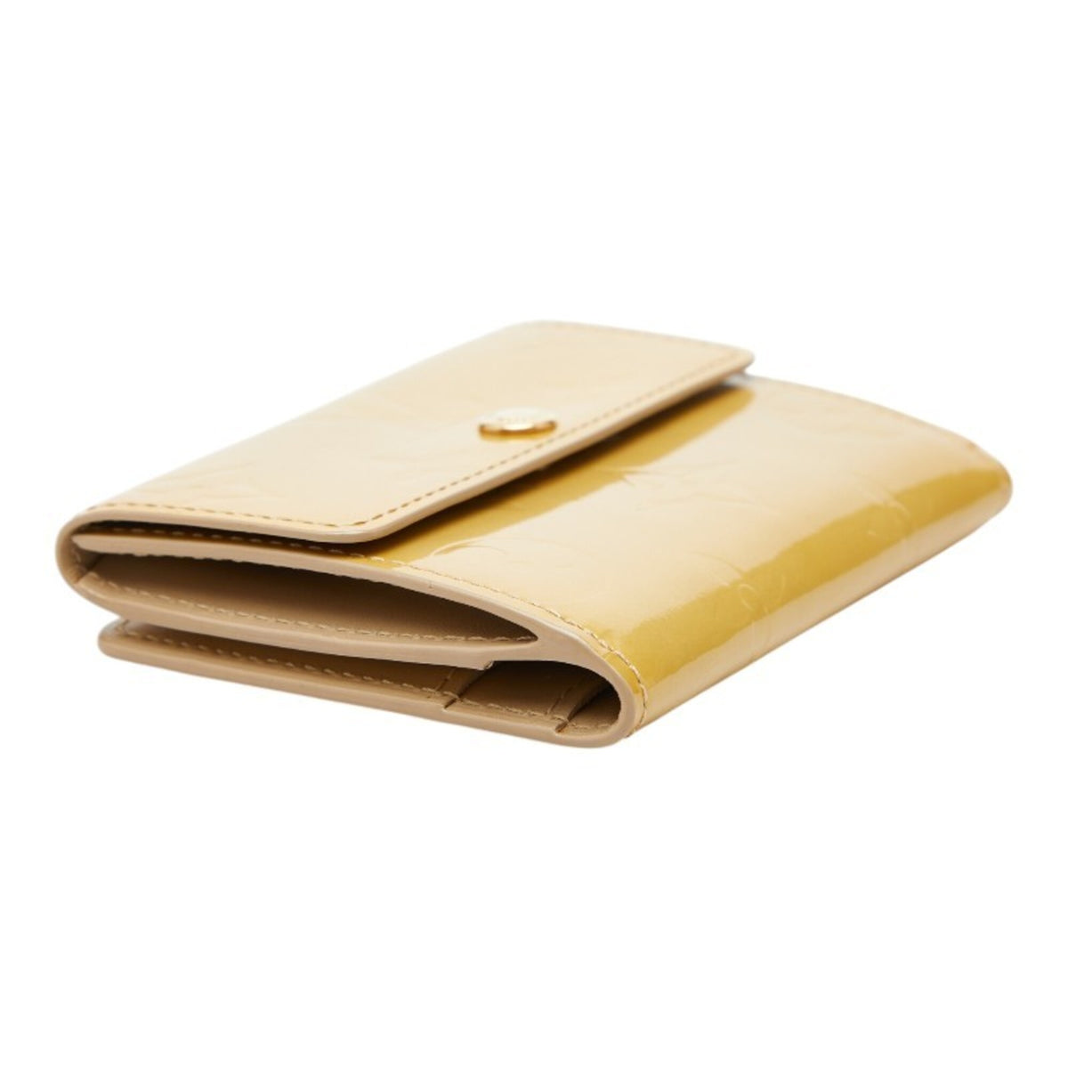 Louis Vuitton Beige Patent Leather Wallet (Bi-Fold) (Pre-Owned)