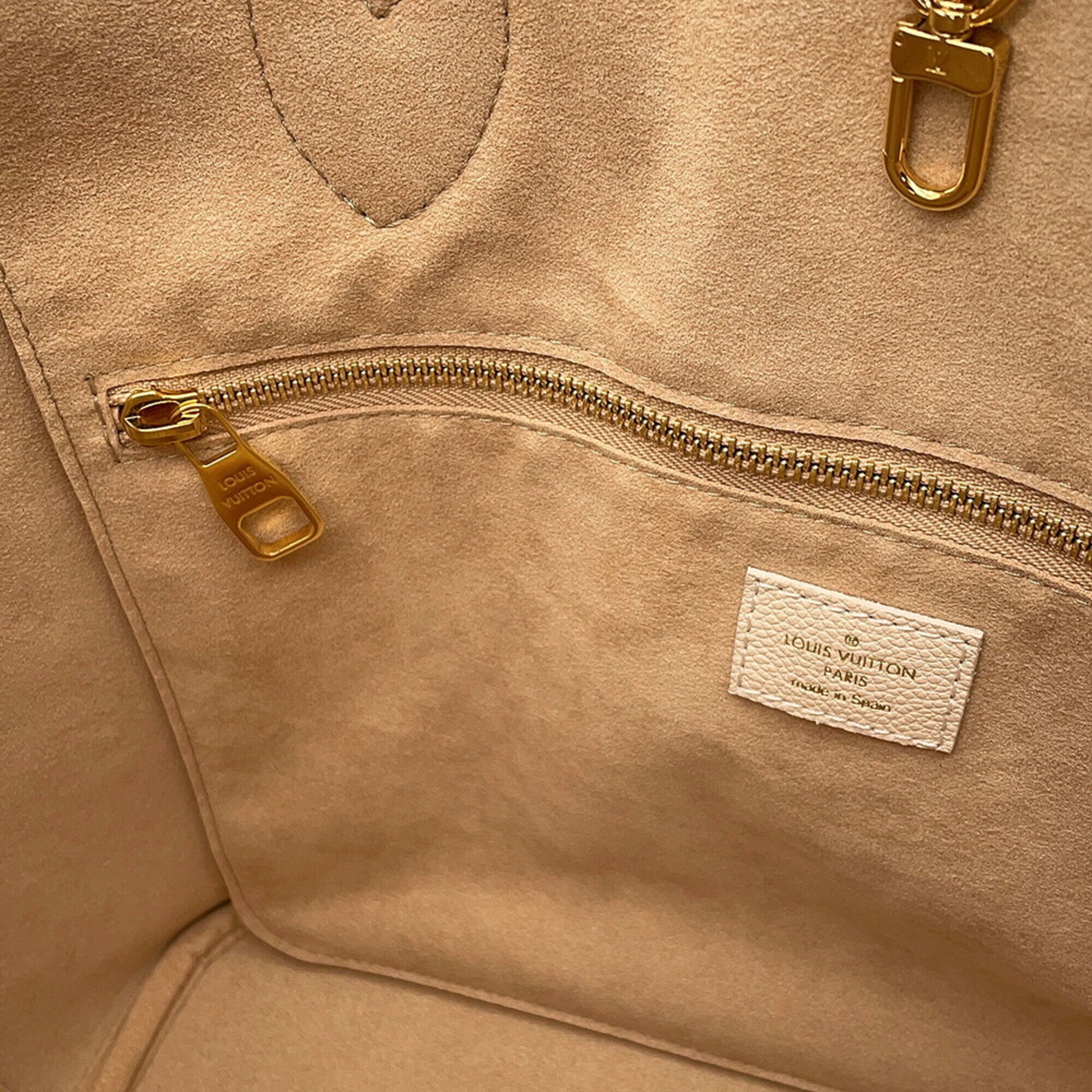 Louis Vuitton Beige Khaki Monogram Empreinte Handbag Shoulder Bag Tote Bag (Pre-Owned)