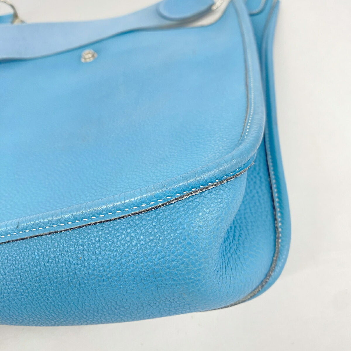 Hermes Blue Jean Togo Leather Shoulder Bag (Pre-Owned)