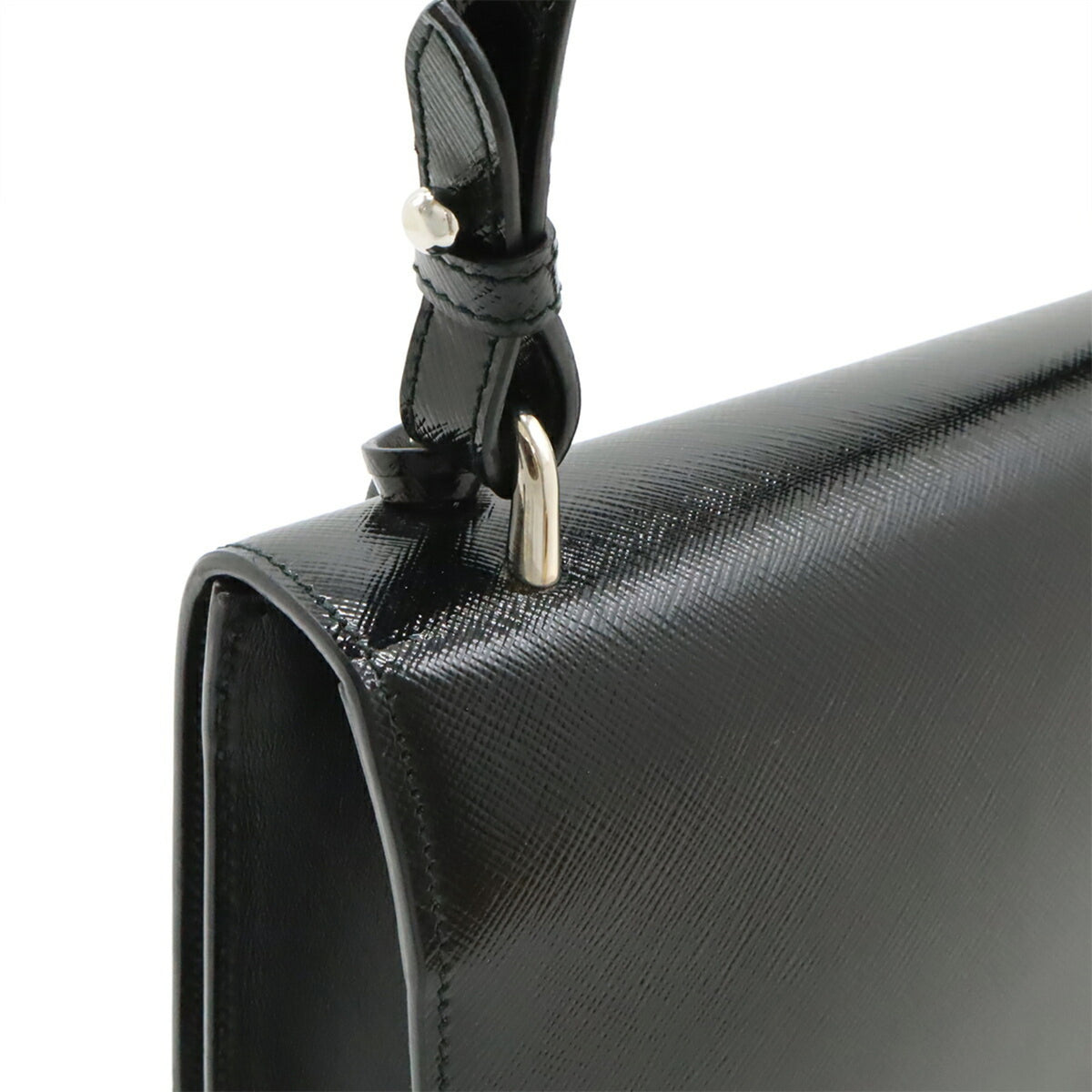 Prada Black Nero Leather Clutch Bag Shoulder Bag (Pre-Owned)