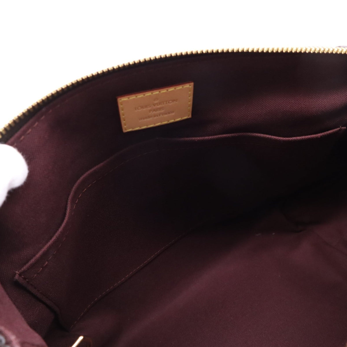 Louis Vuitton Monogram Beige Brown Coated Canvas Leather Handbag Shoulder Bag (Pre-Owned)