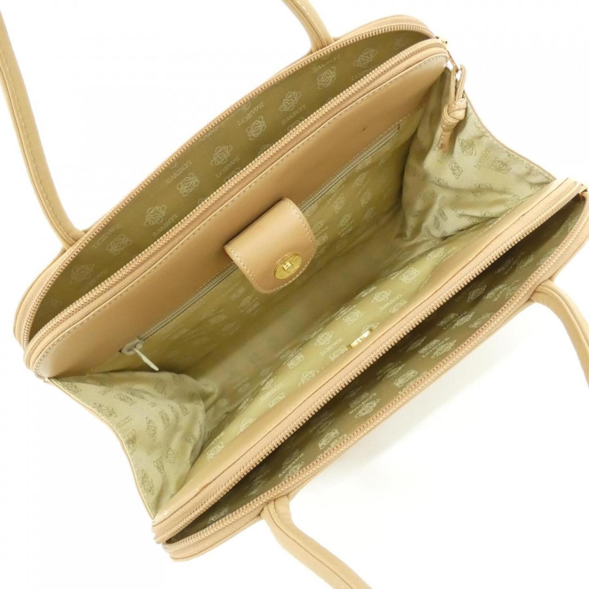 Loewe Beige Leather Handbag (Pre-Owned)