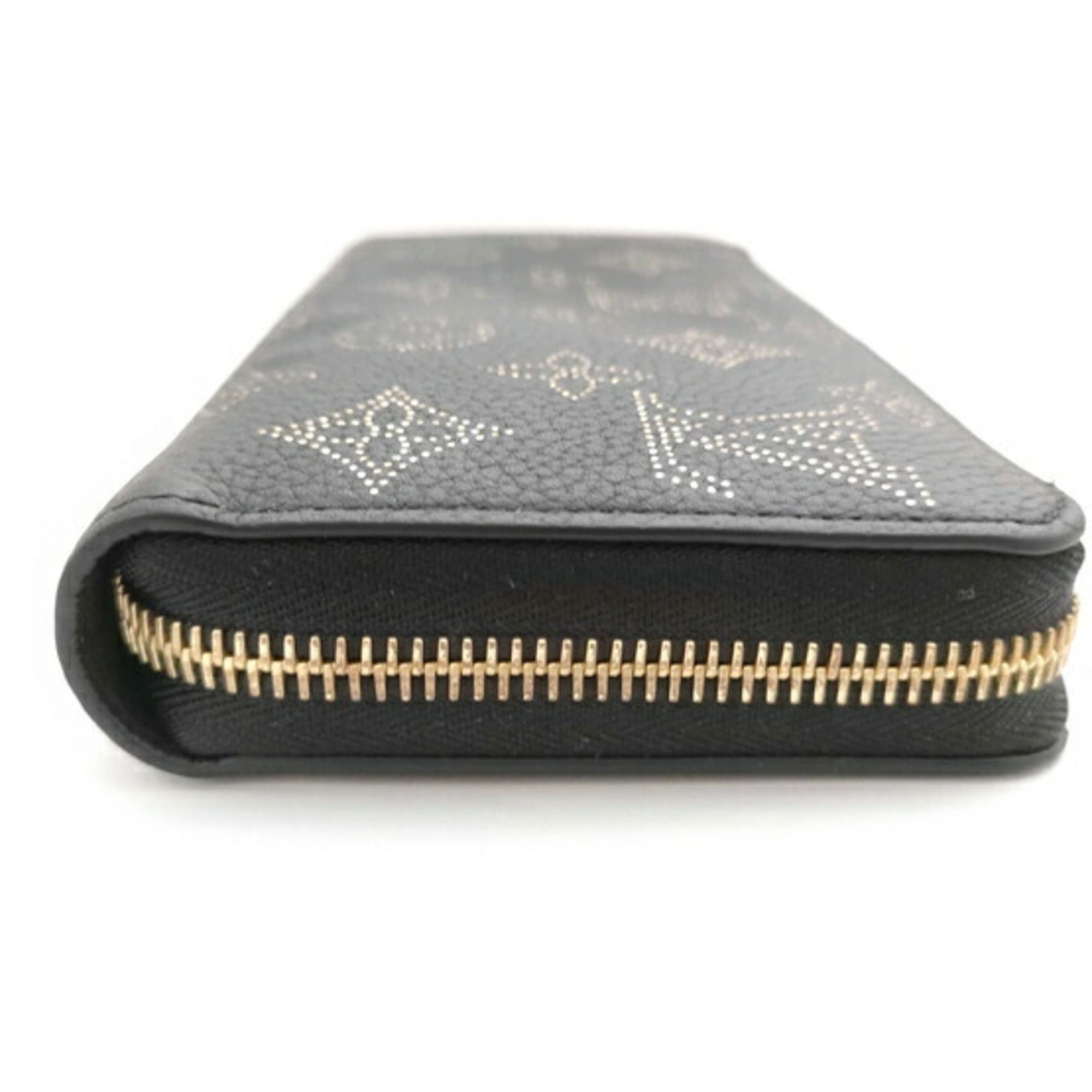 Louis Vuitton Black Leather Long Wallet (Bi-Fold) (Pre-Owned)