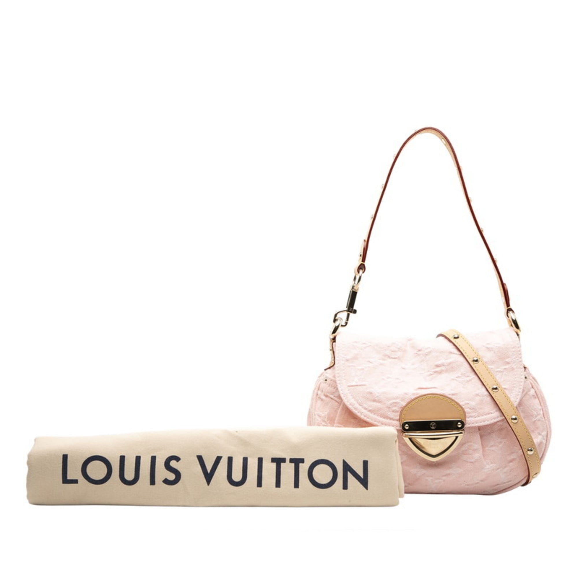 Louis Vuitton Pink Denim Shoulder Bag (Pre-Owned)