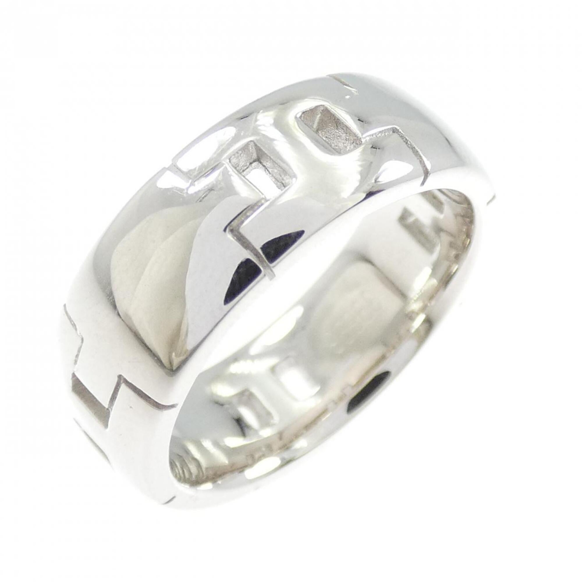 Hermes White Gold (18K) Band Ring (Pre-Owned)