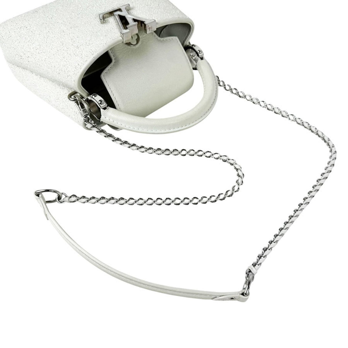 Louis Vuitton White Leather Shoulder Bag (Pre-Owned)