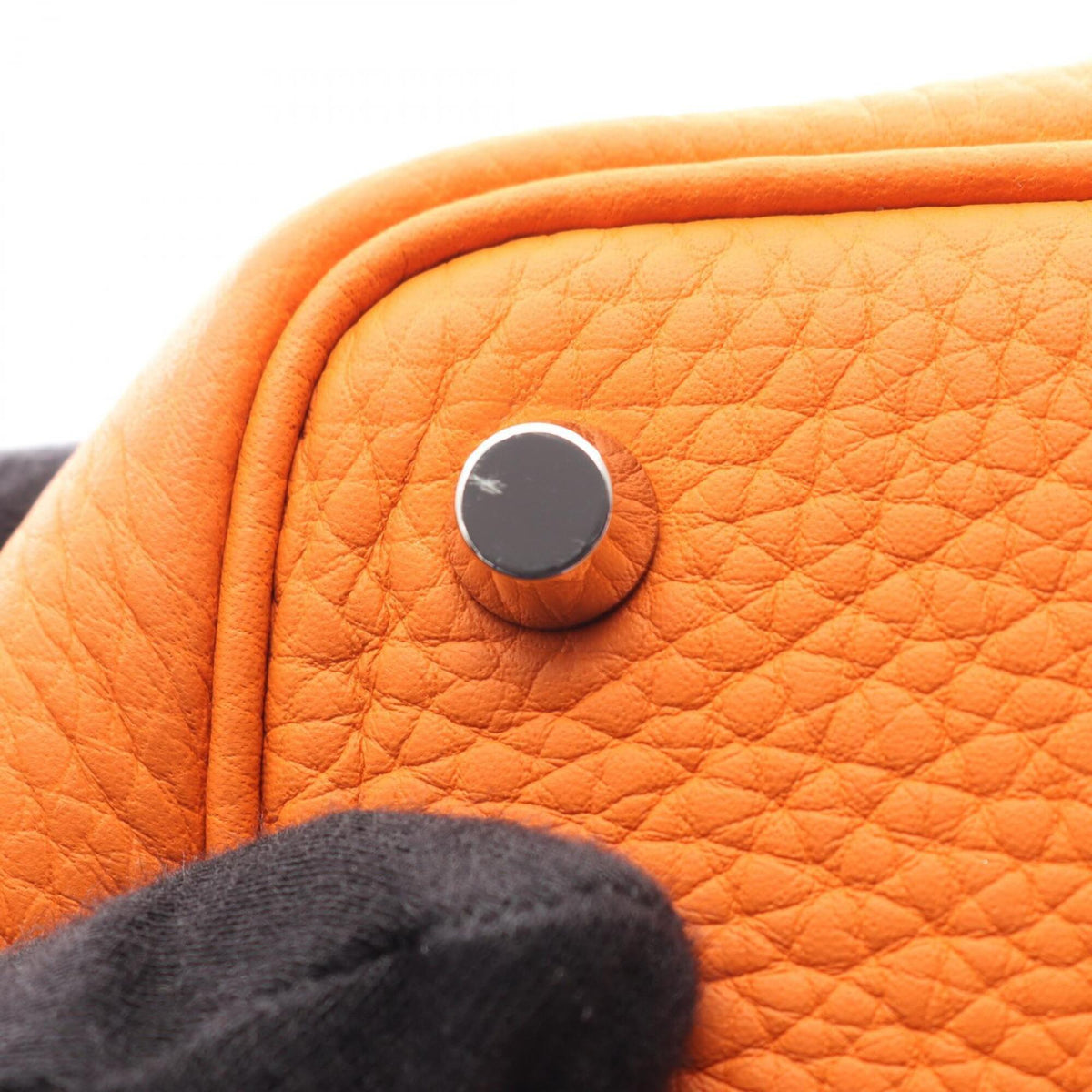 Hermes Orange Taurillon Clemence Leather Leather Handbag (Pre-Owned)