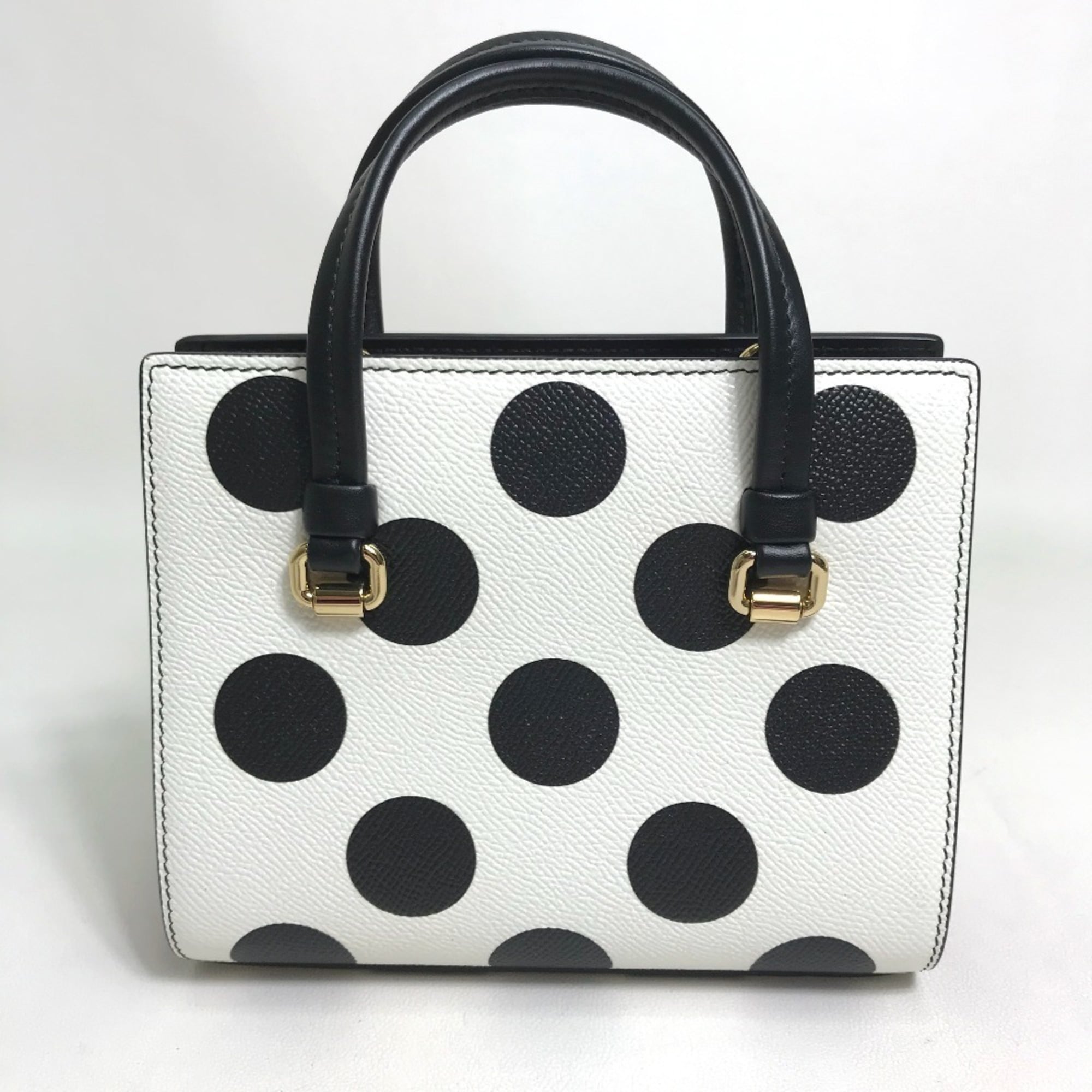 Dolce & Gabbana Black Red Color White Leather Handbag Shoulder Bag (Pre-Owned)