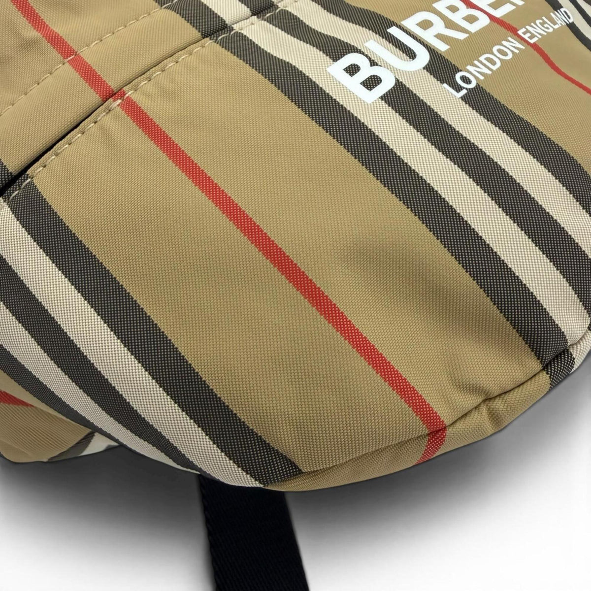 Burberry Beige Nylon Leather Backpack Sling Bag (Pre-Owned)